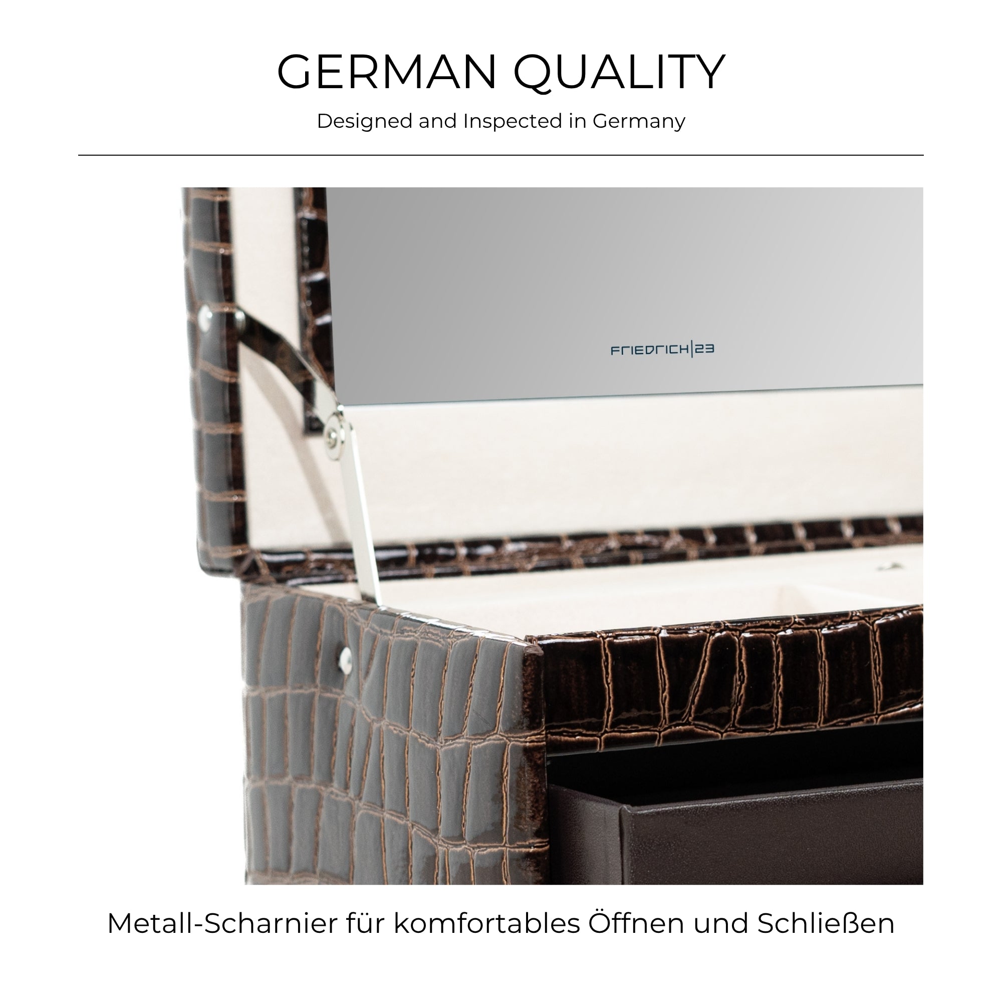 JOLIE Schmuckkästchen in Kroko Optik