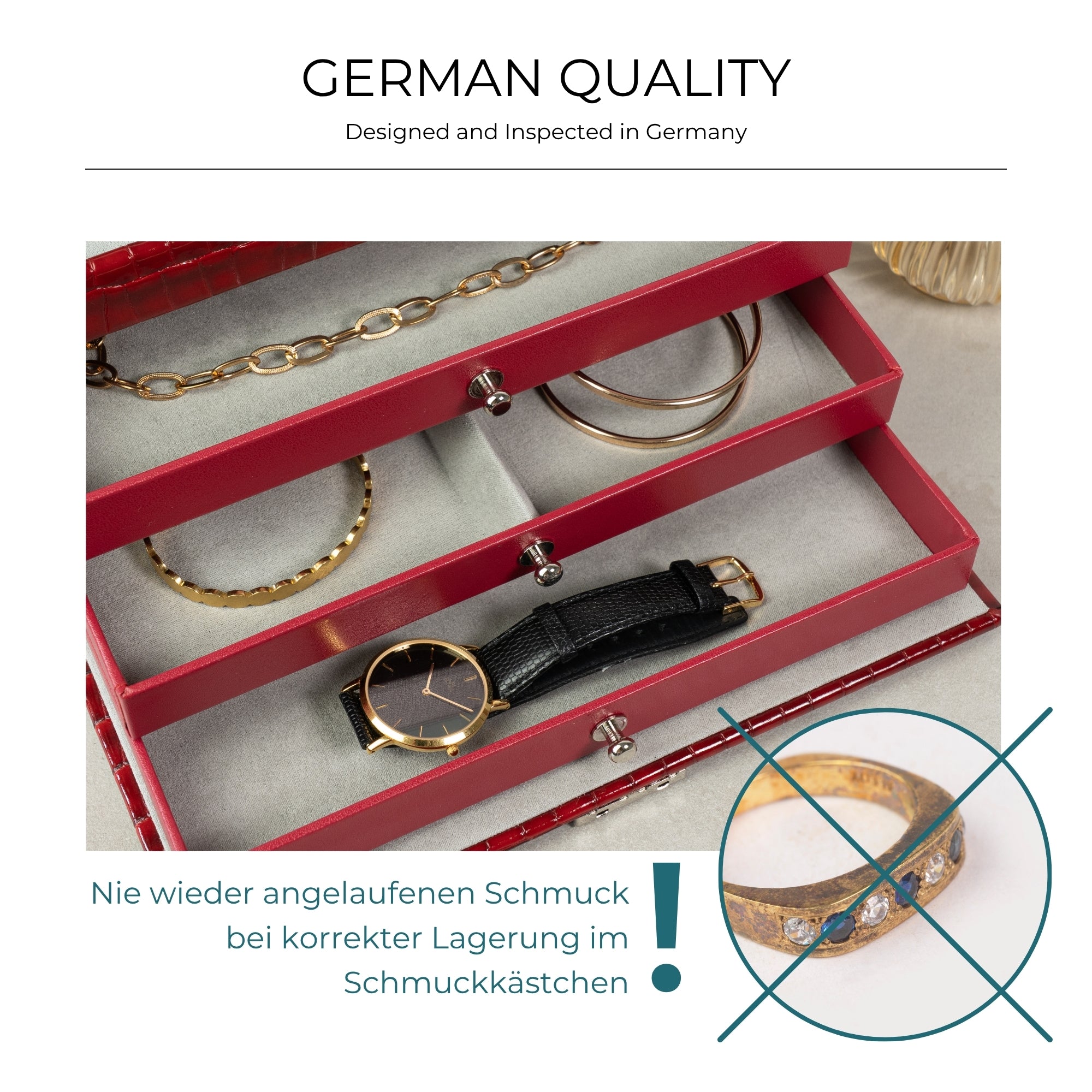 JOLIE Schmuckkästchen in Echsen-Optik