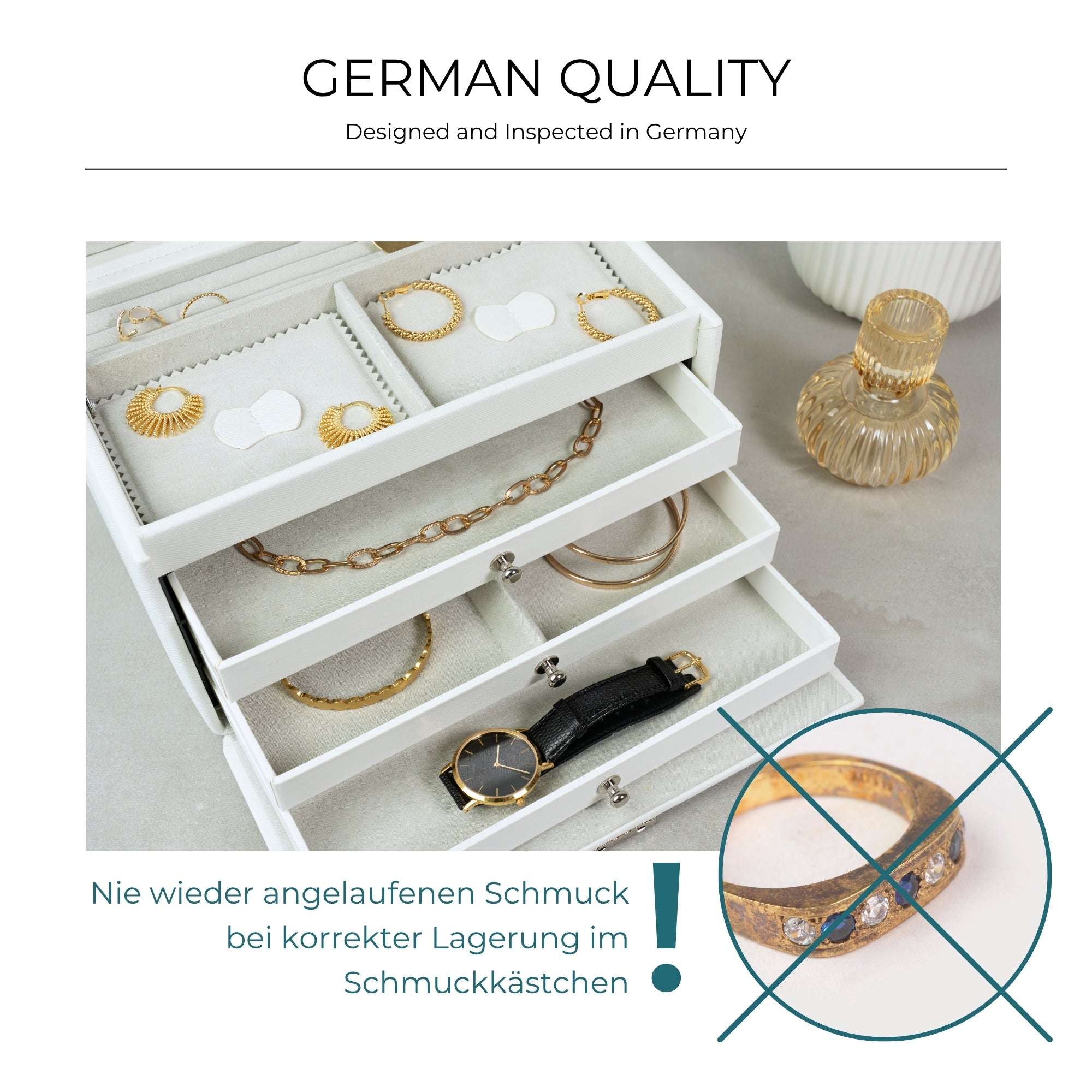 Jolie jewelry box in cross -crevets optics