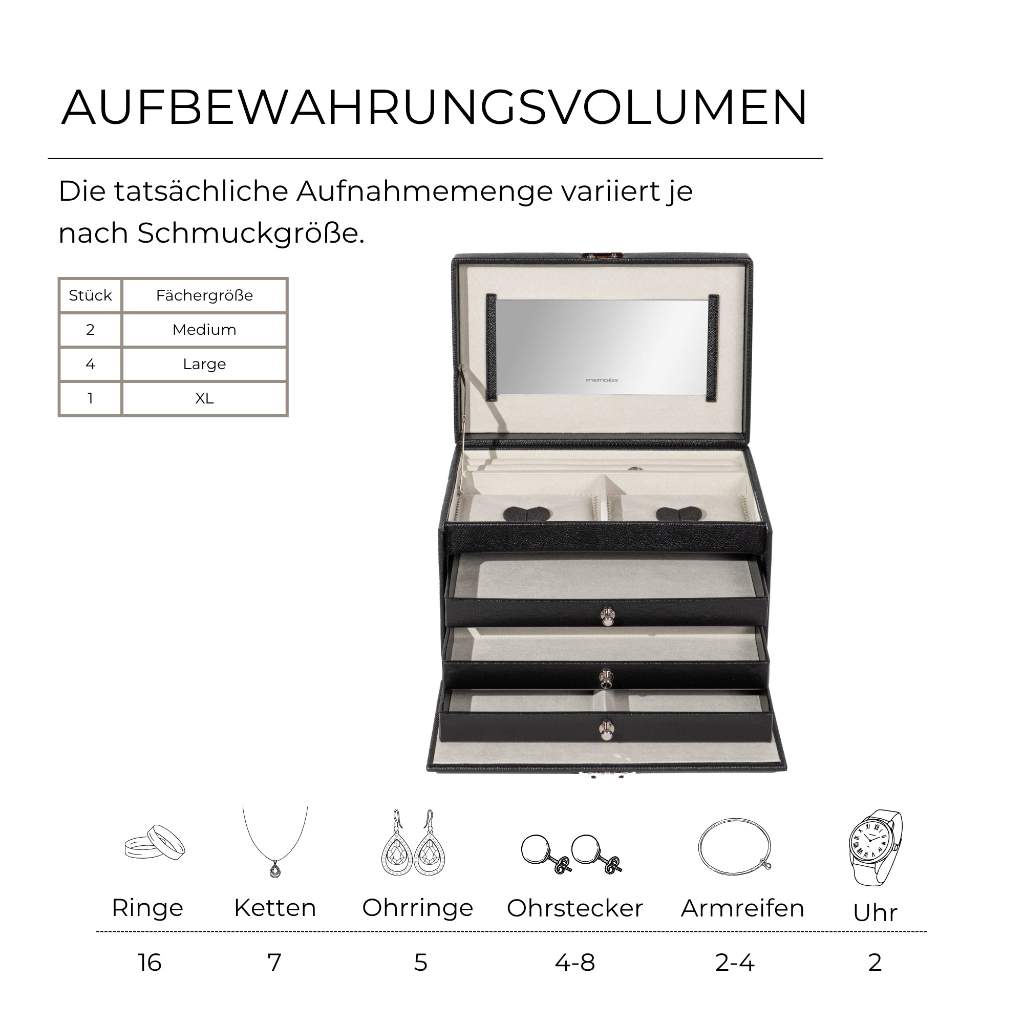 JOLIE Schmuckkästchen in Kreuznarben Optik