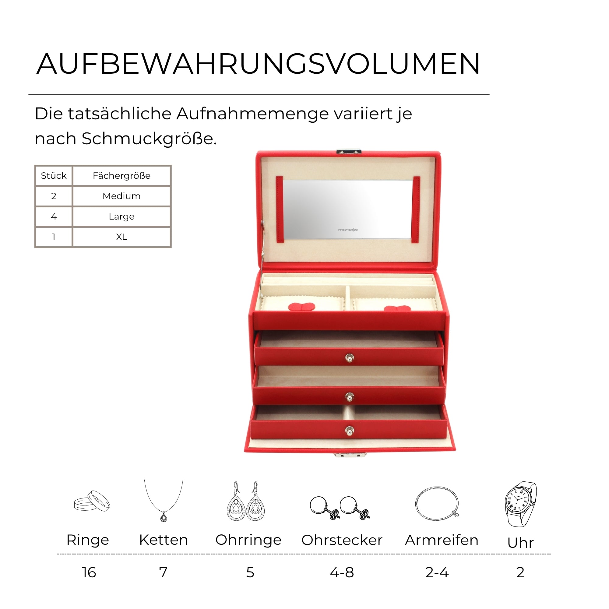 Jolie jewelry box in cross -crevets optics