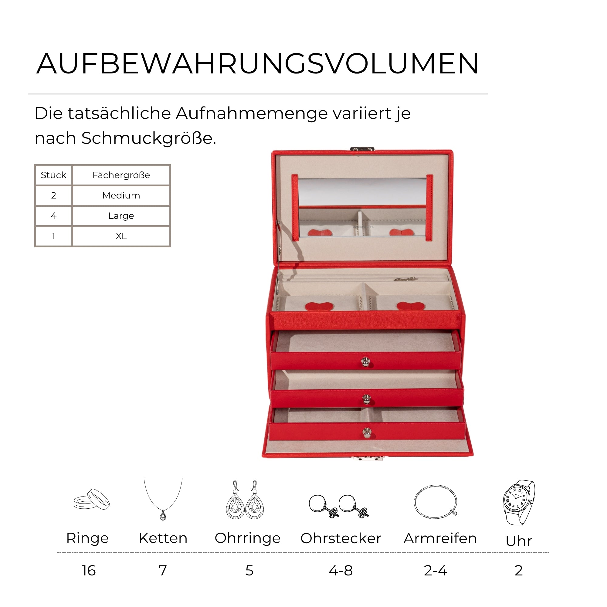 JOLIE Schmuckkästchen in Kreuznarben Optik