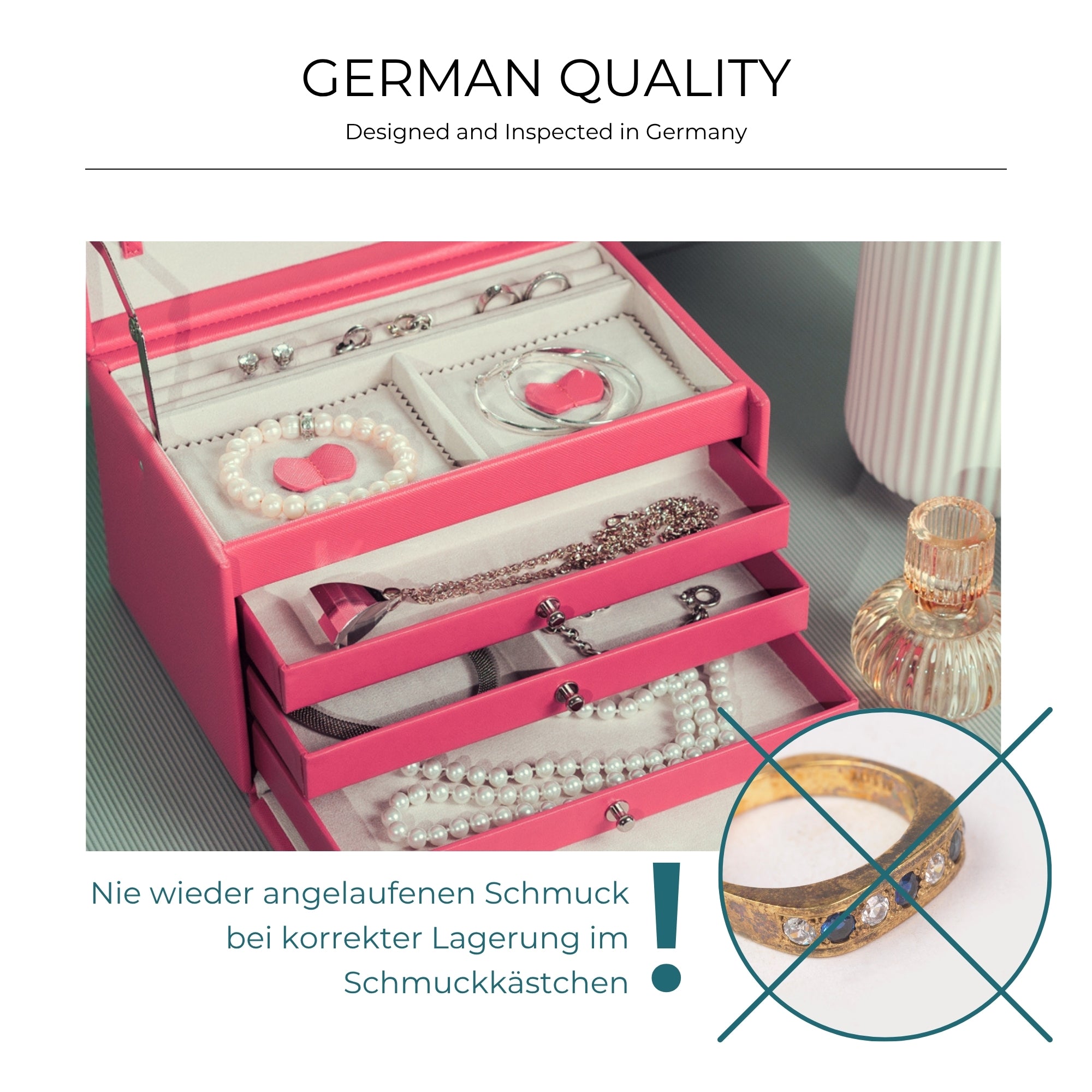 Jolie jewelry box in cross -crevets optics
