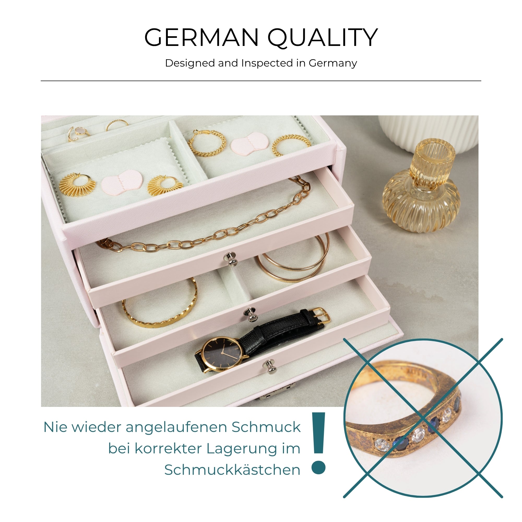 Jolie jewelry box in cross -crevets optics