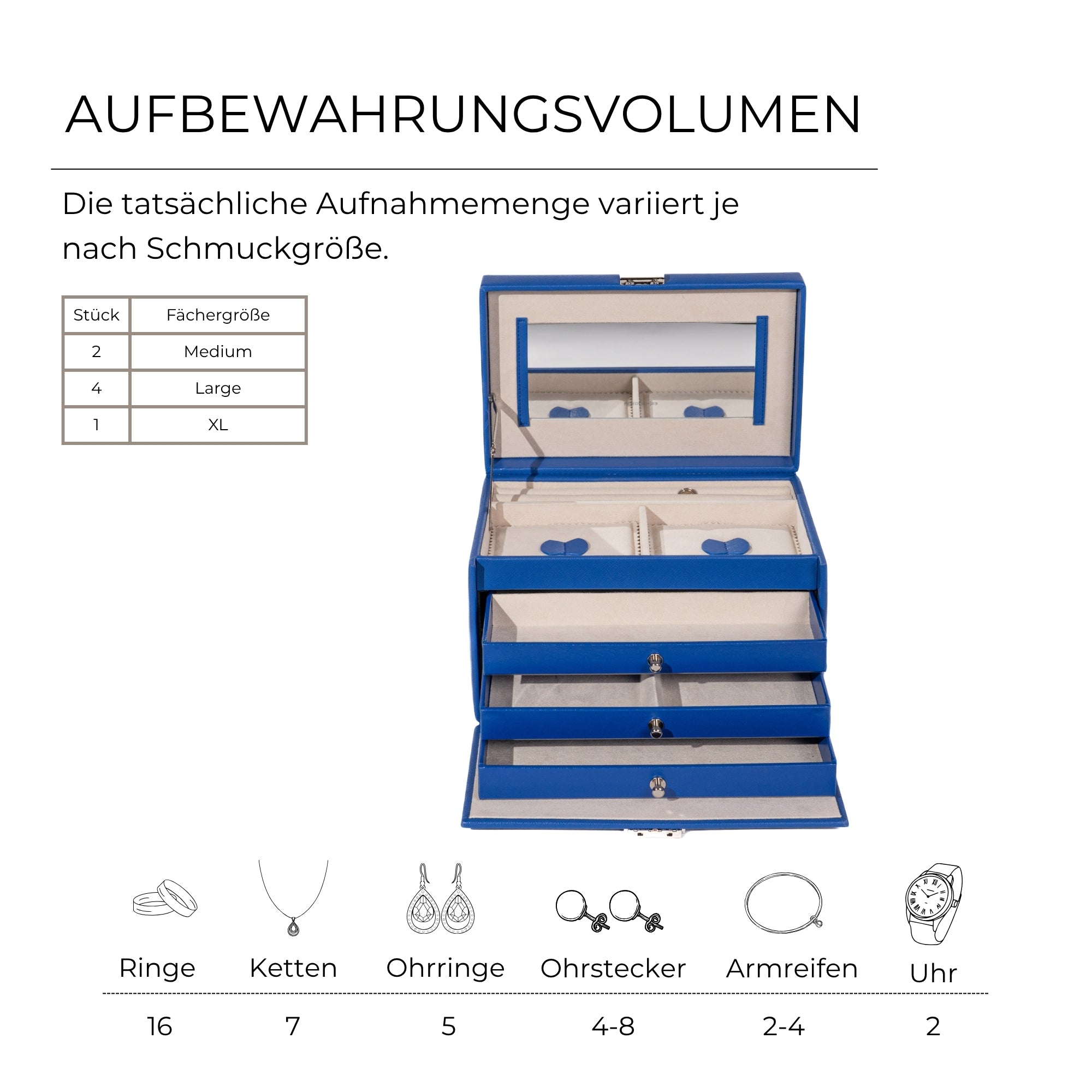 JOLIE Schmuckkästchen in Kreuznarben Optik