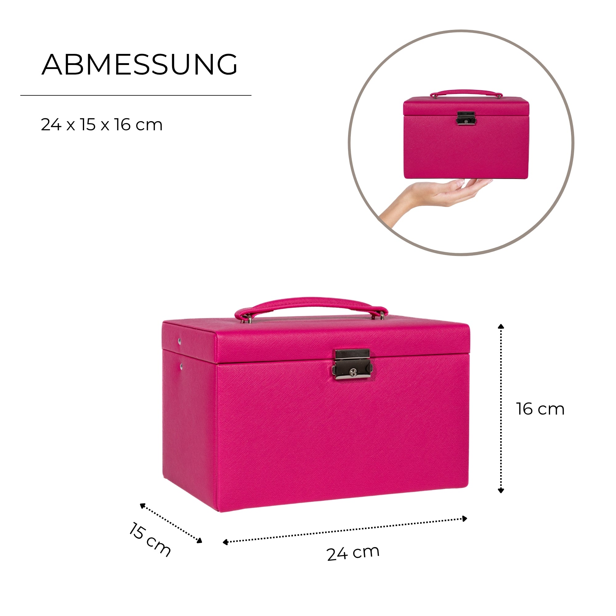 JOLIE Schmuckkästchen in Kreuznarben Optik