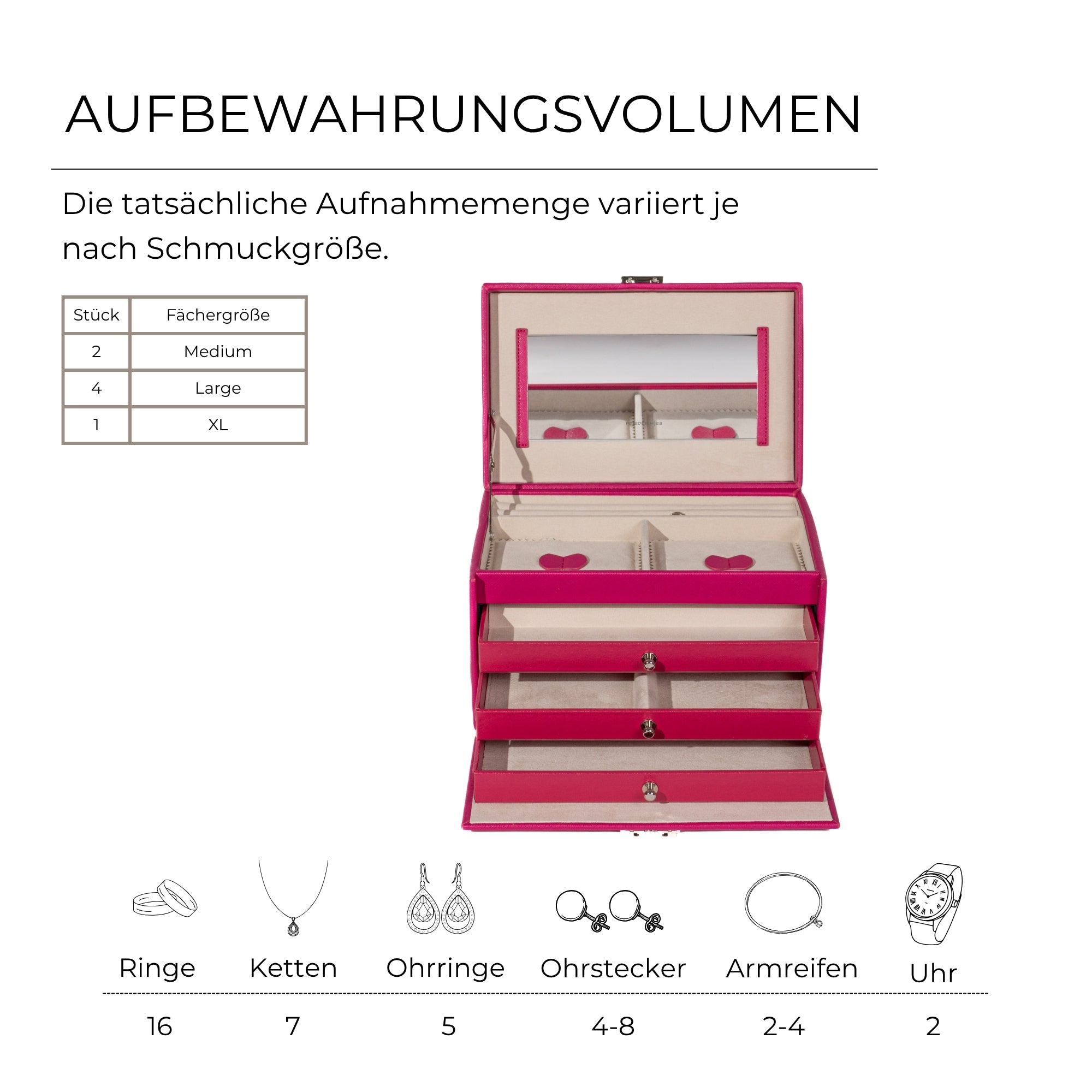 JOLIE Schmuckkästchen in Kreuznarben Optik
