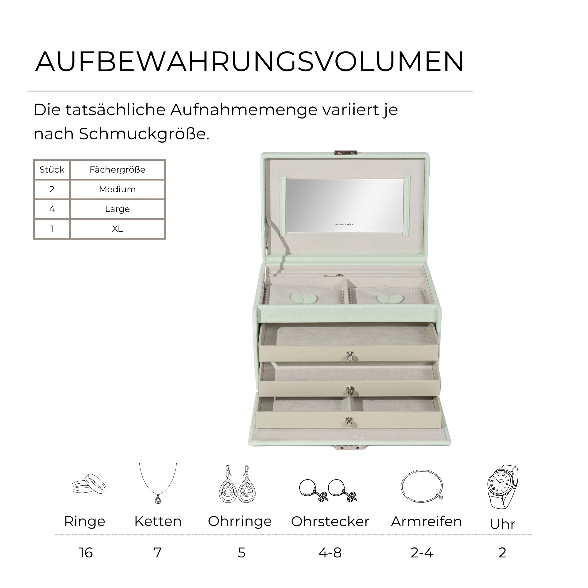 JOLIE Schmuckkästchen in Kreuznarben Optik