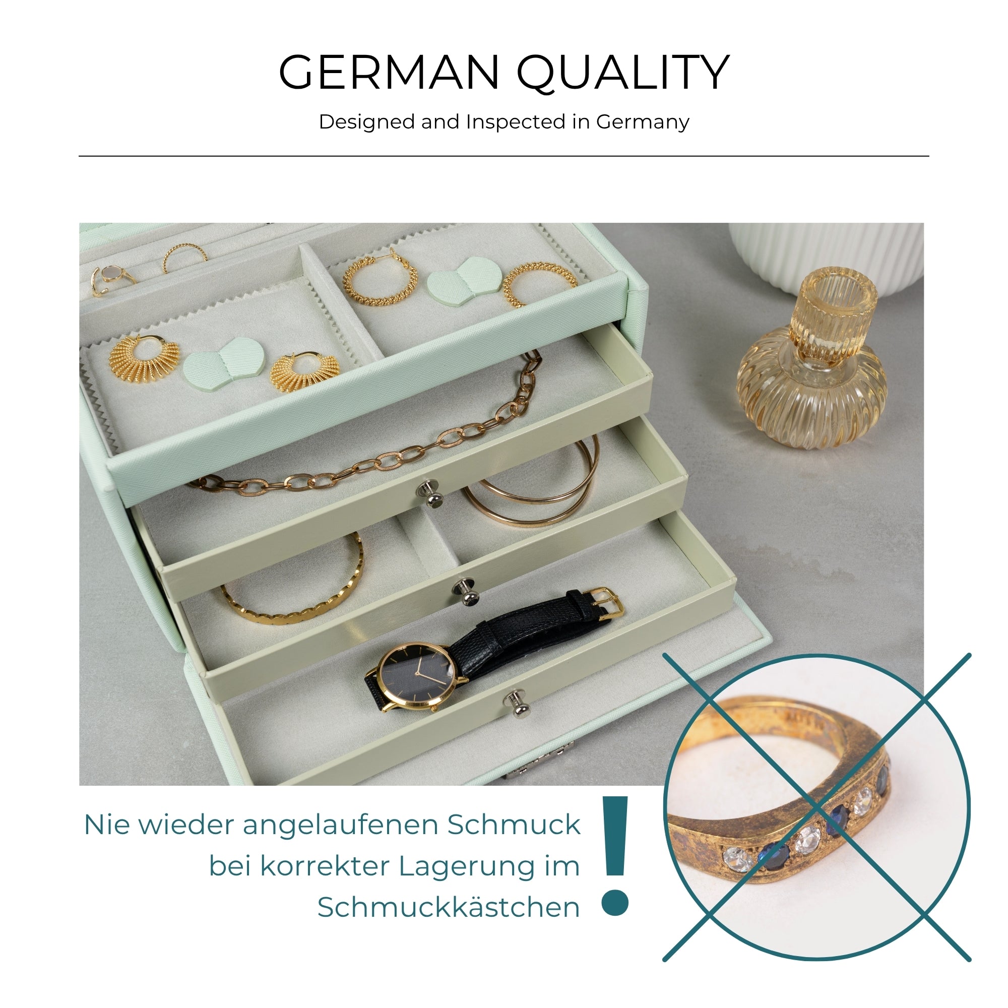 JOLIE Schmuckkästchen in Kreuznarben Optik