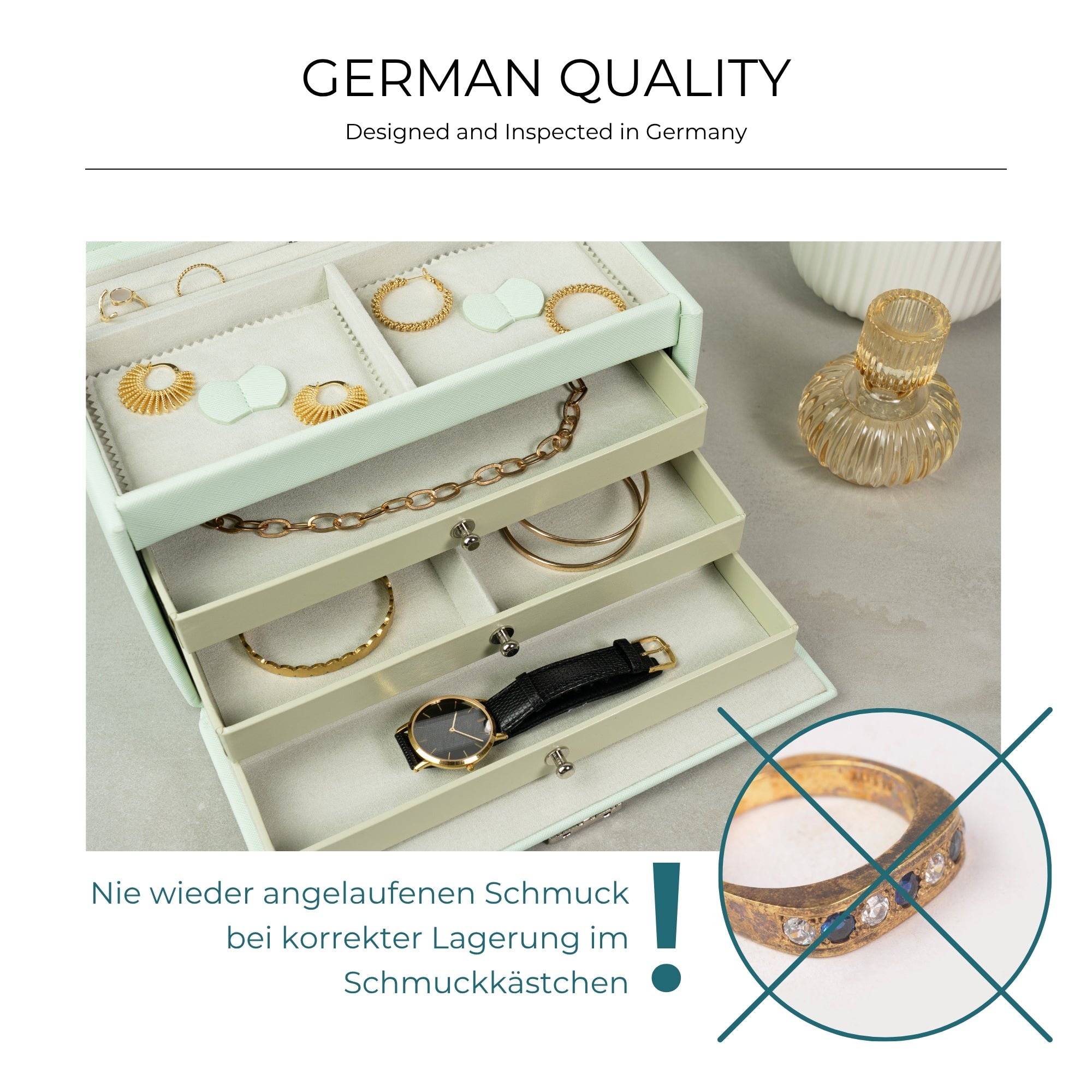 Jolie jewelry box in cross -crevets optics