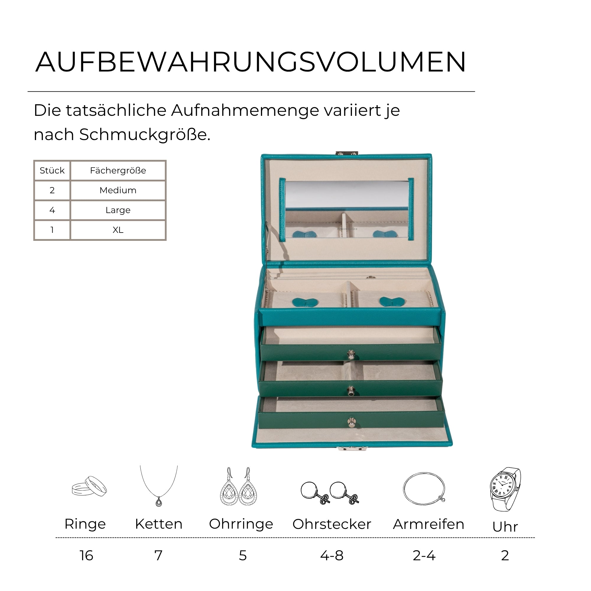 JOLIE Schmuckkästchen in Kreuznarben Optik