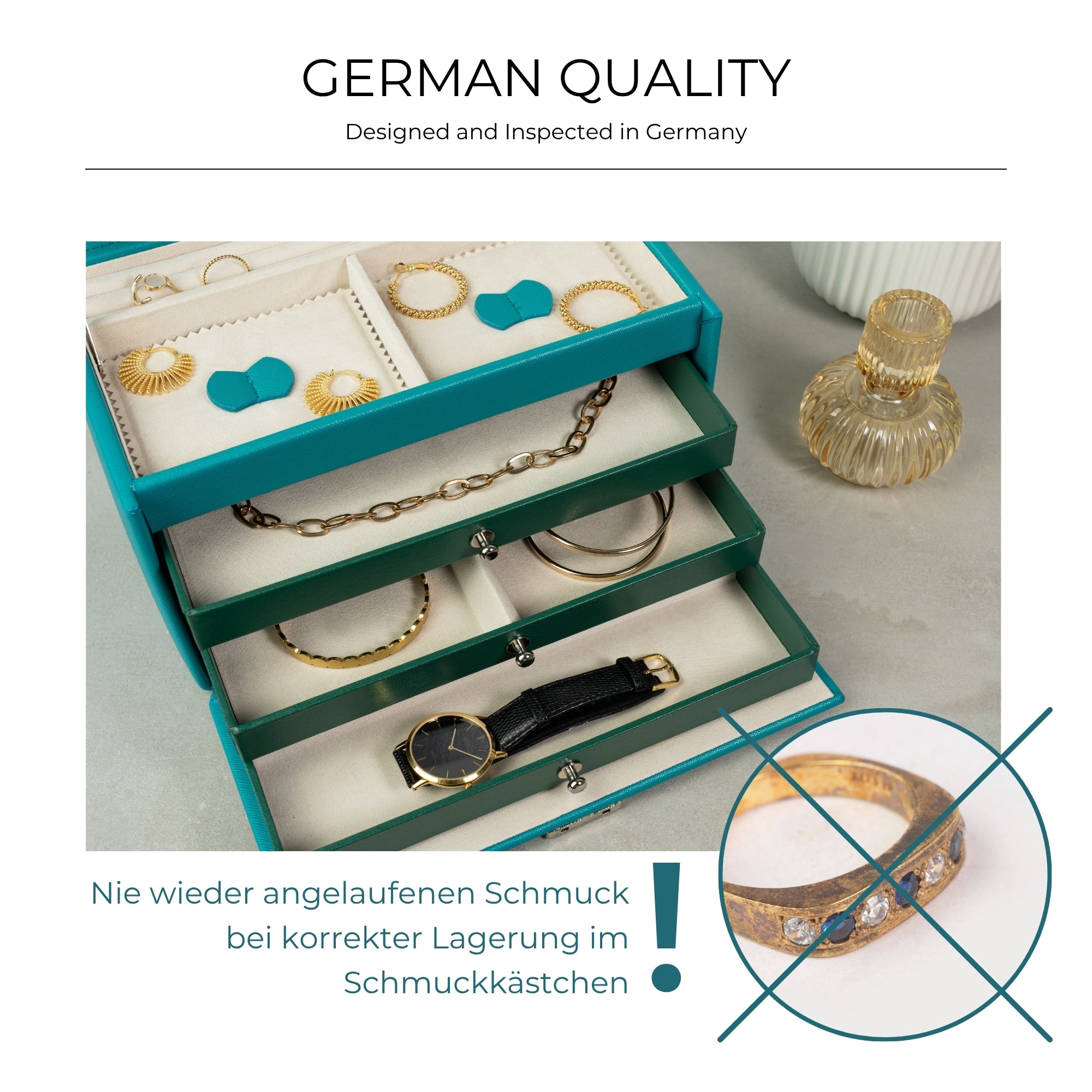 JOLIE Schmuckkästchen in Kreuznarben Optik