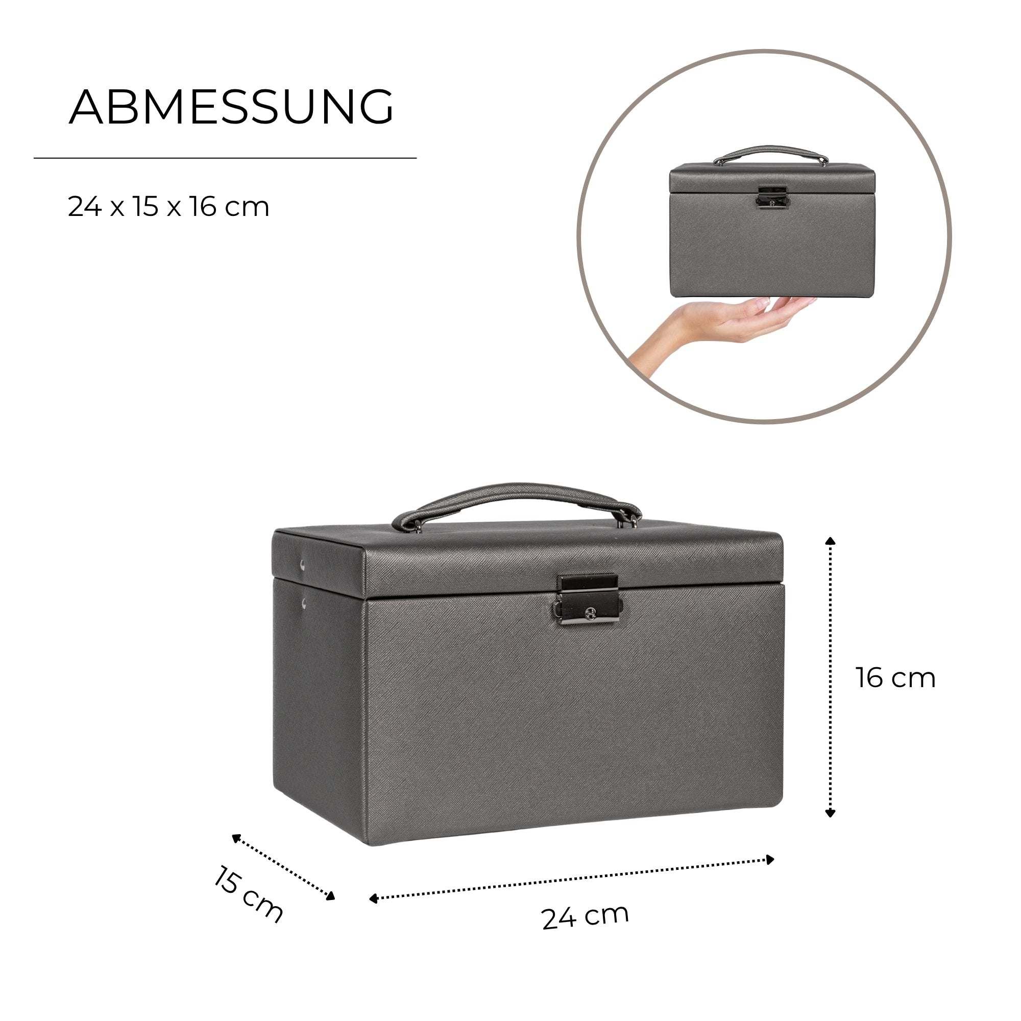 JOLIE Schmuckkästchen in Kreuznarben Optik