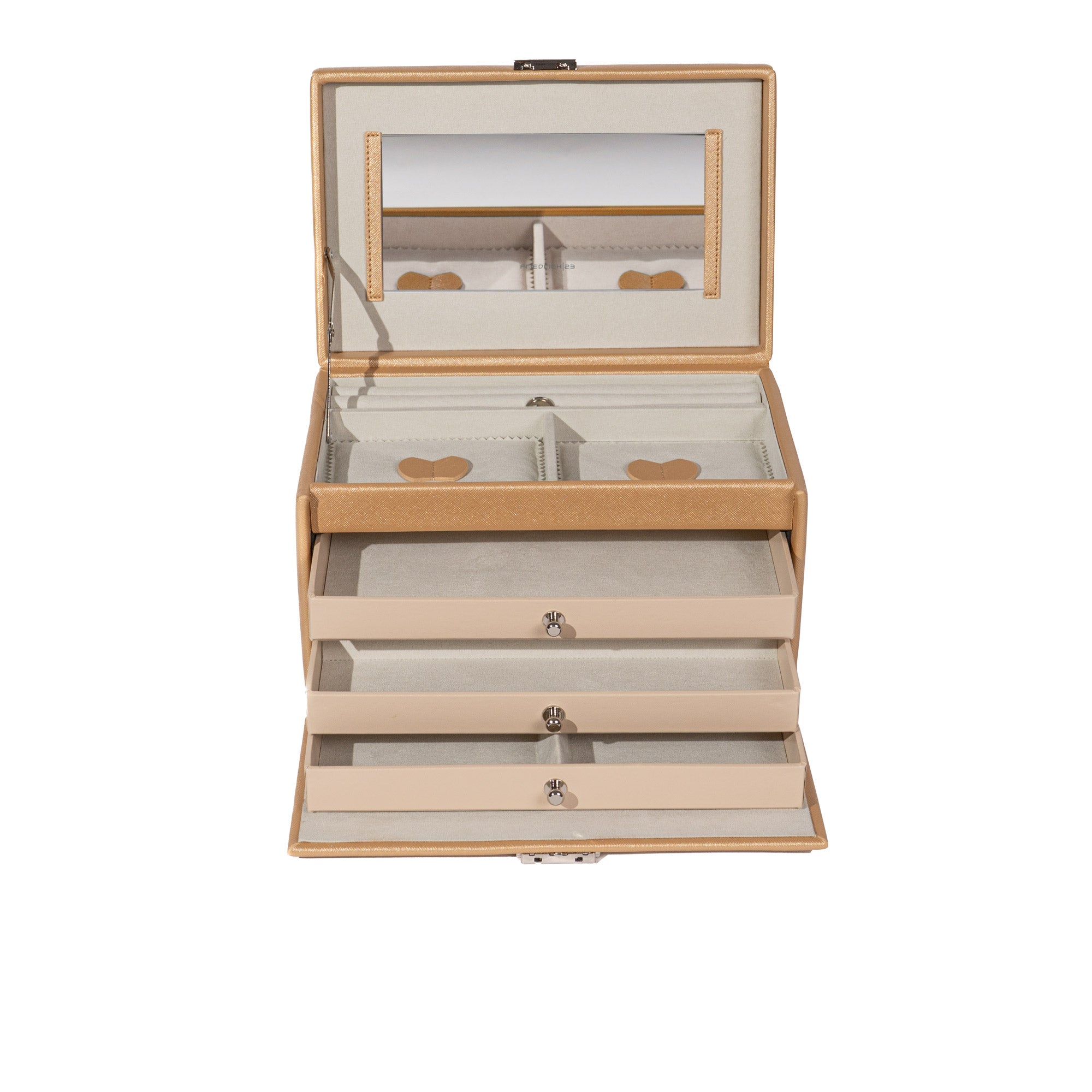 Jolie jewelry box in cross -crevets optics