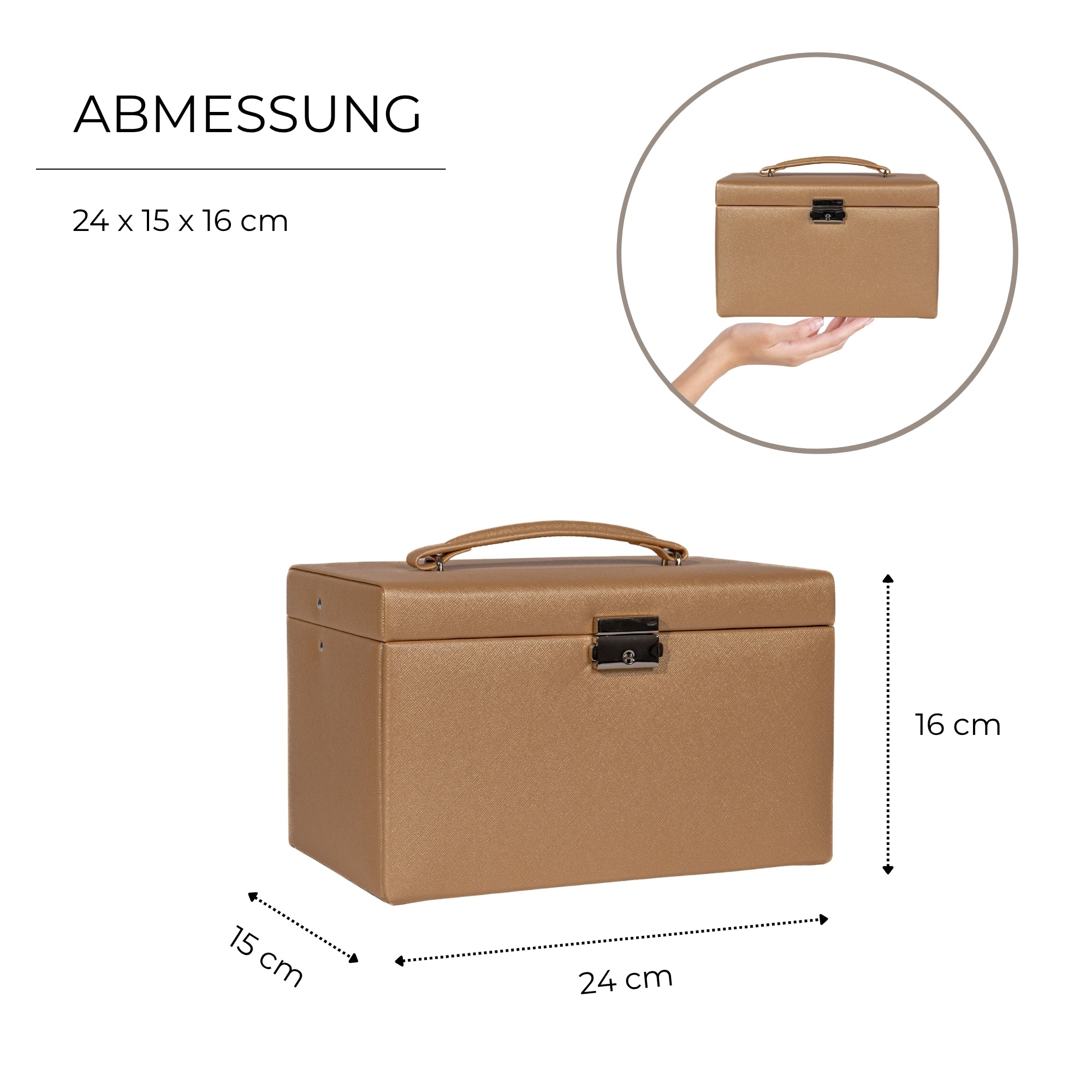 Jolie jewelry box in cross -crevets optics