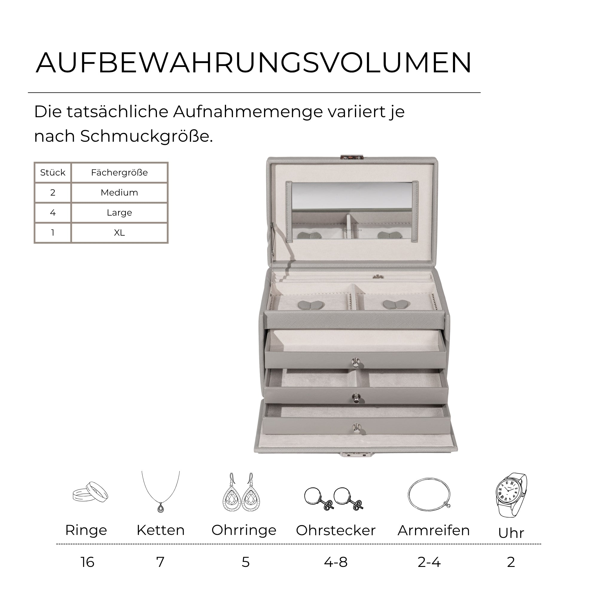 JOLIE Schmuckkästchen in Kreuznarben Optik