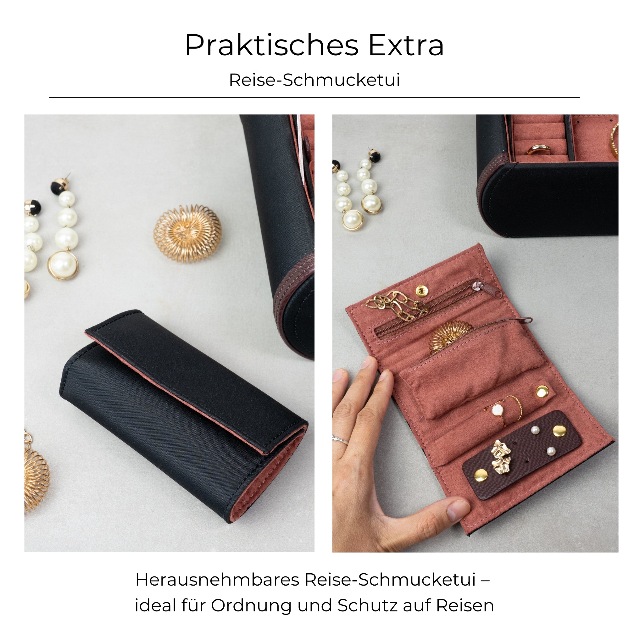 Copenhagen jewelry box with watch compartment