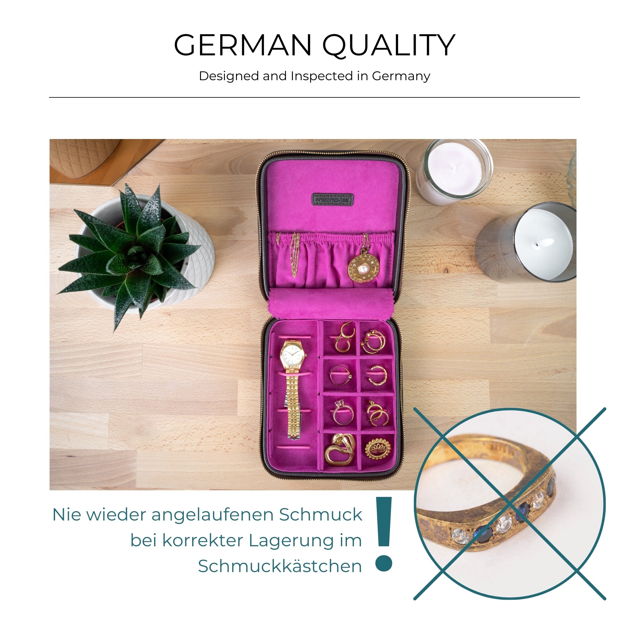 Ascot jewelry and watch case