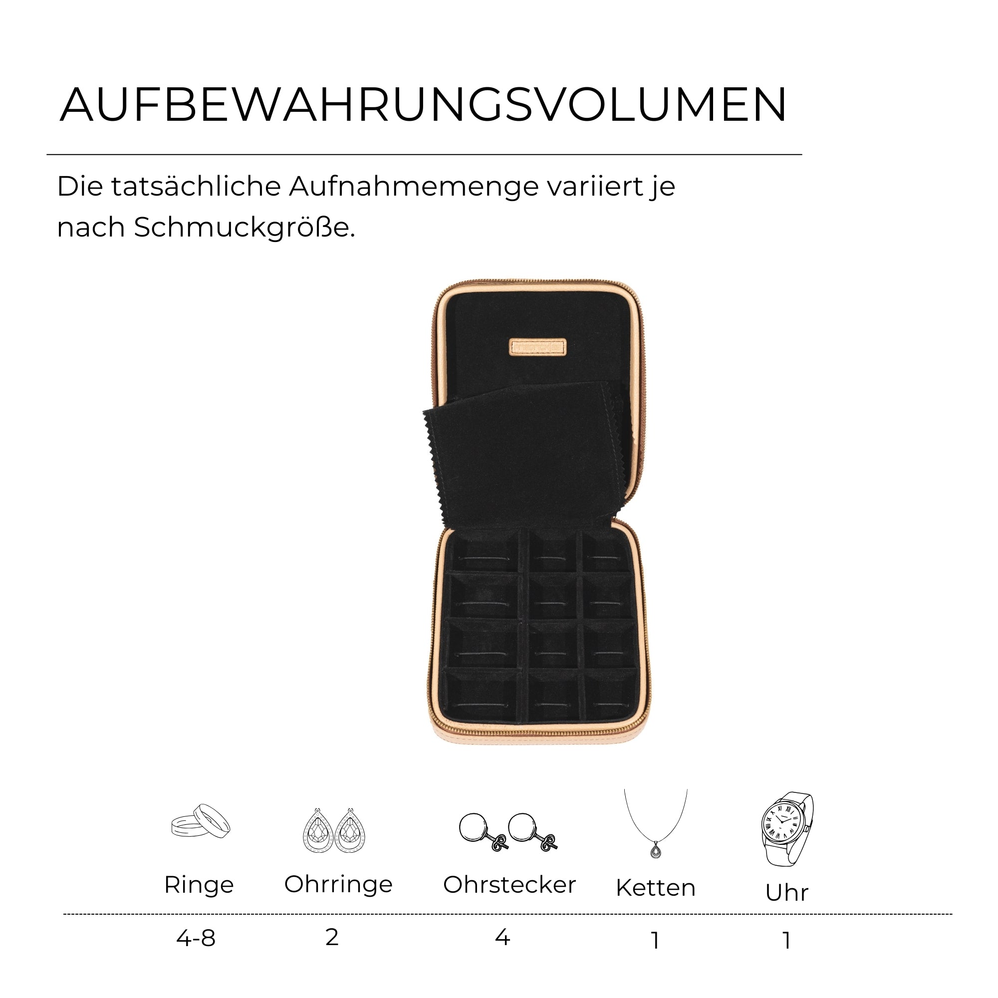 Ascot jewelry and watch case