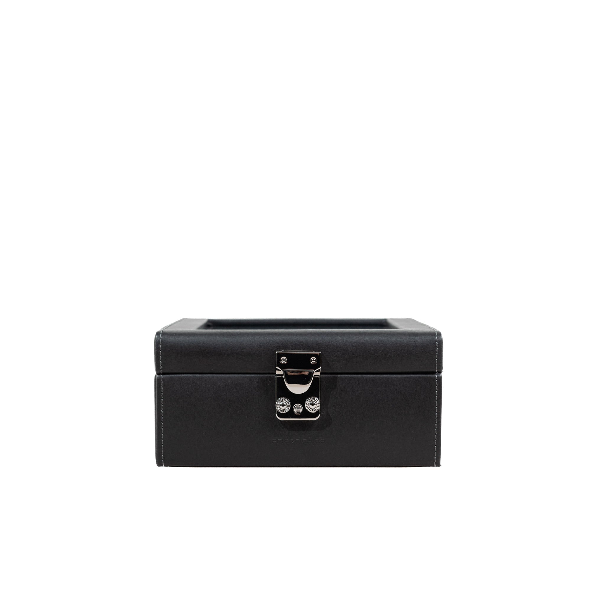 Infinity watch box for 6 watches made of leather with glass