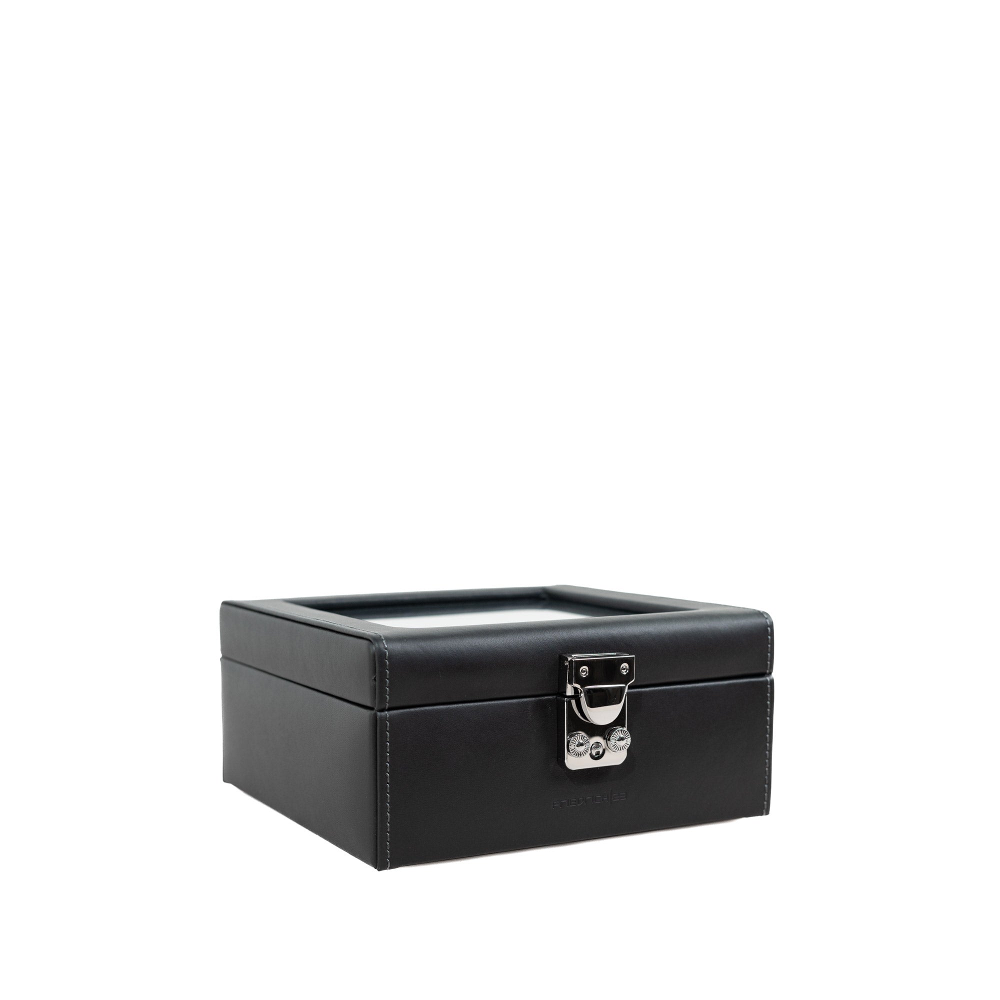 Infinity watch box for 6 watches made of leather with glass