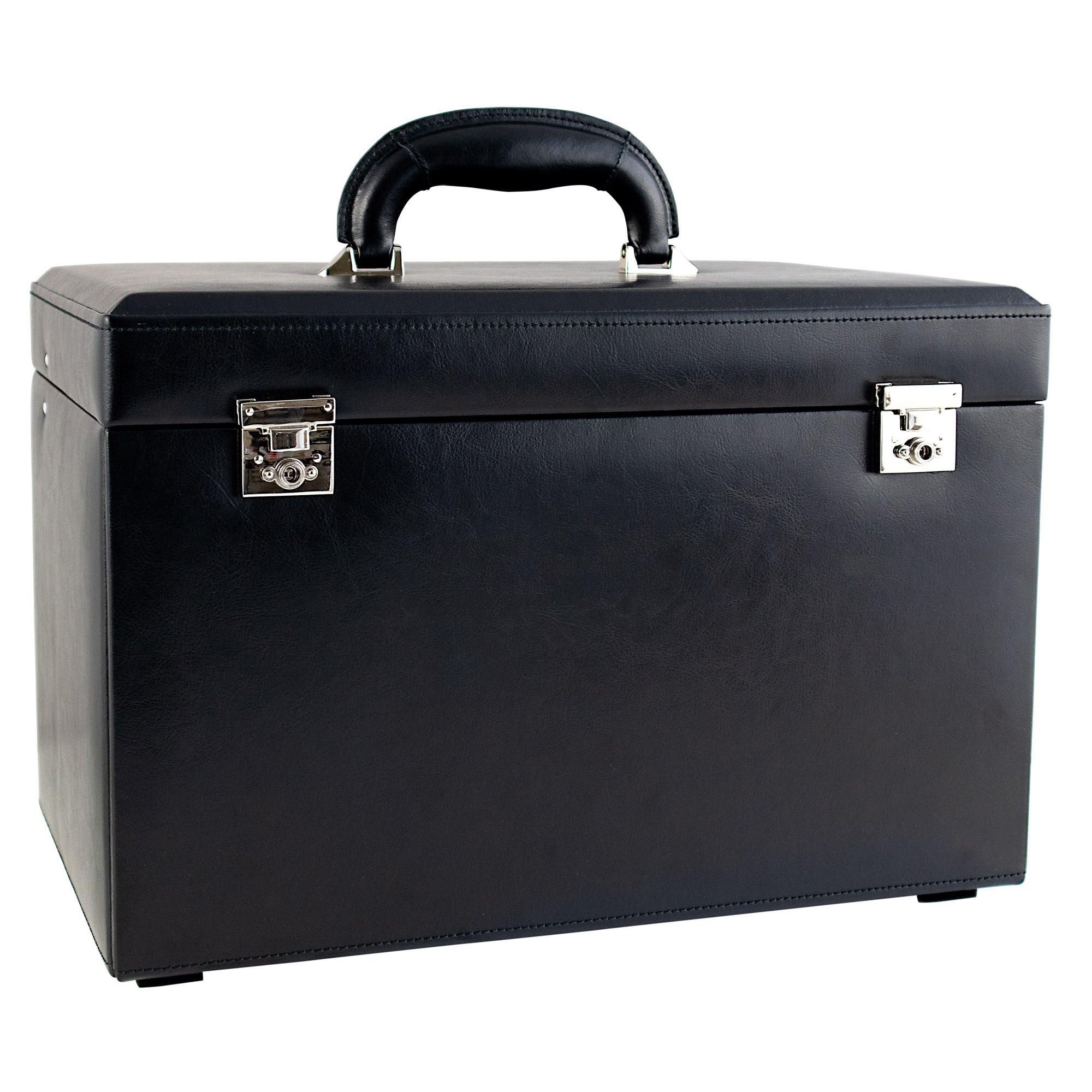 CLASSICO XXL Schmuckkasten aus Leder mit Tresor Etui