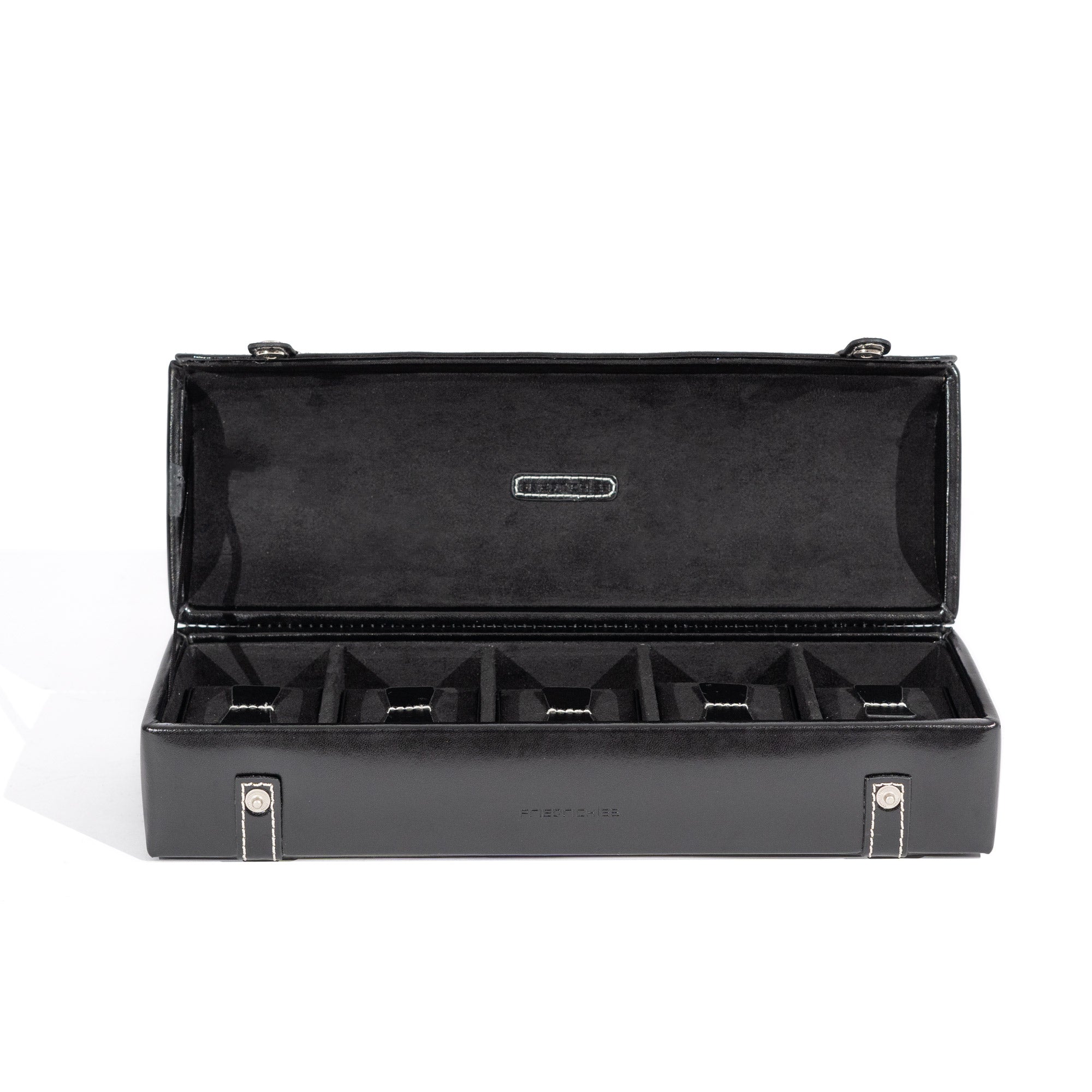 LONDON Uhrenbox für 5 Uhren aus Leder