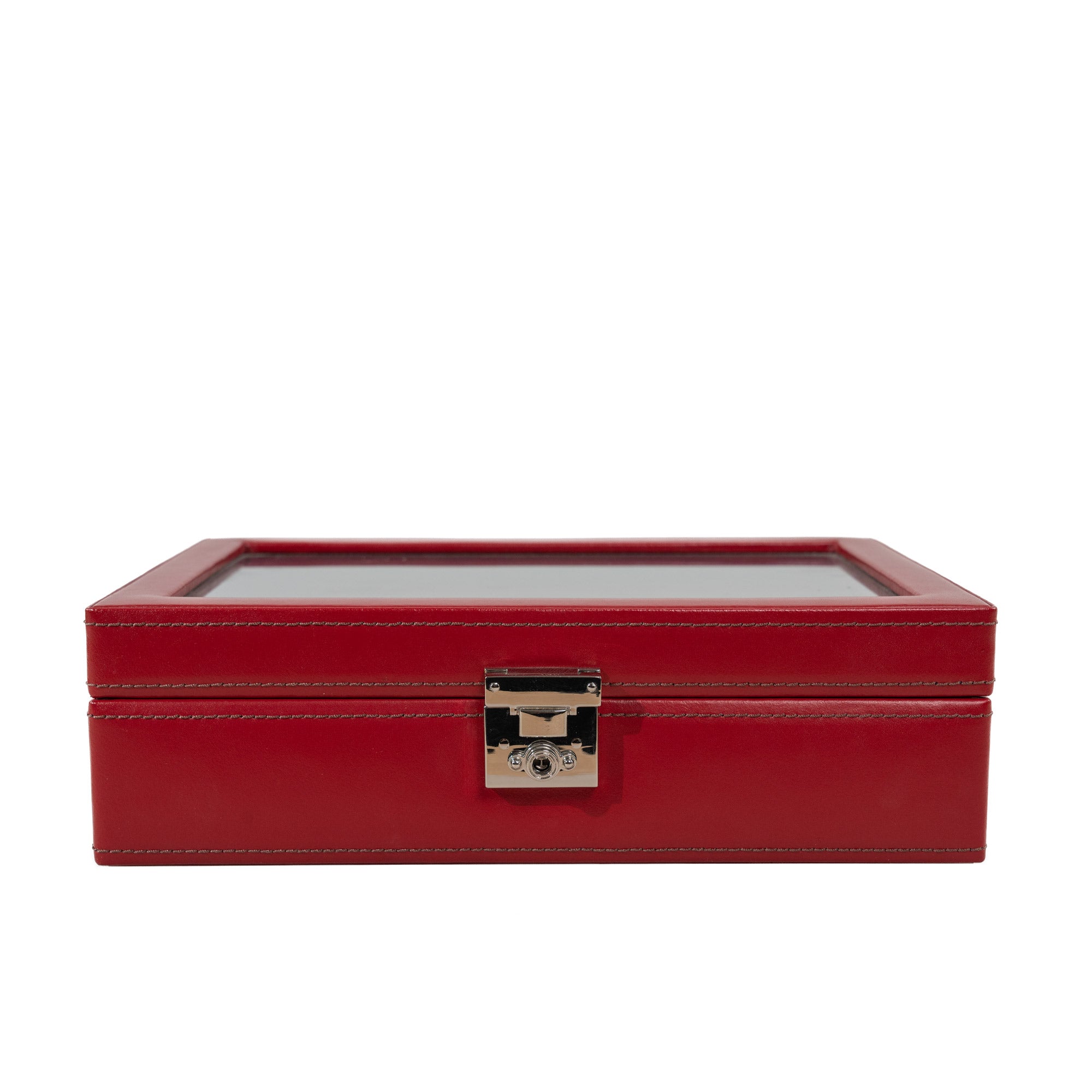 CORDOBA Uhrenbox für 10 Uhren aus Leder mit Glas