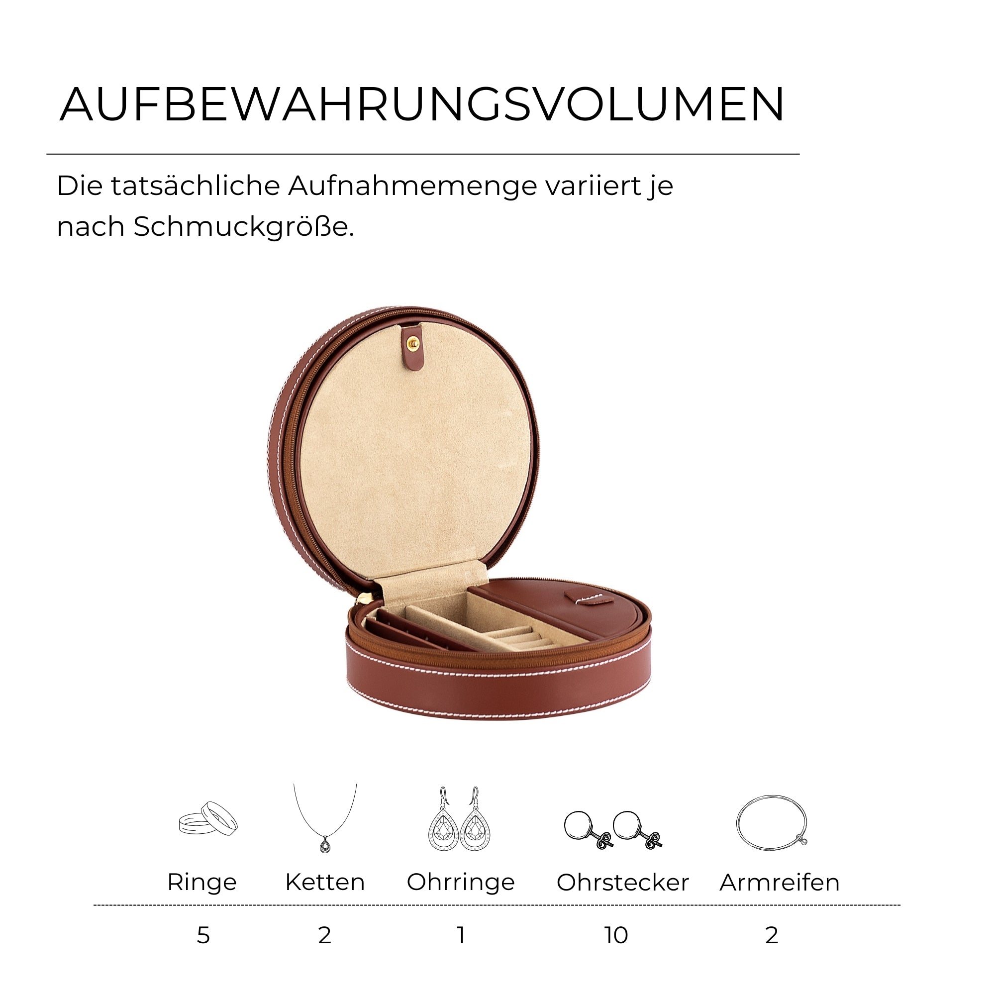 Cordoba jewelry case made of leather
