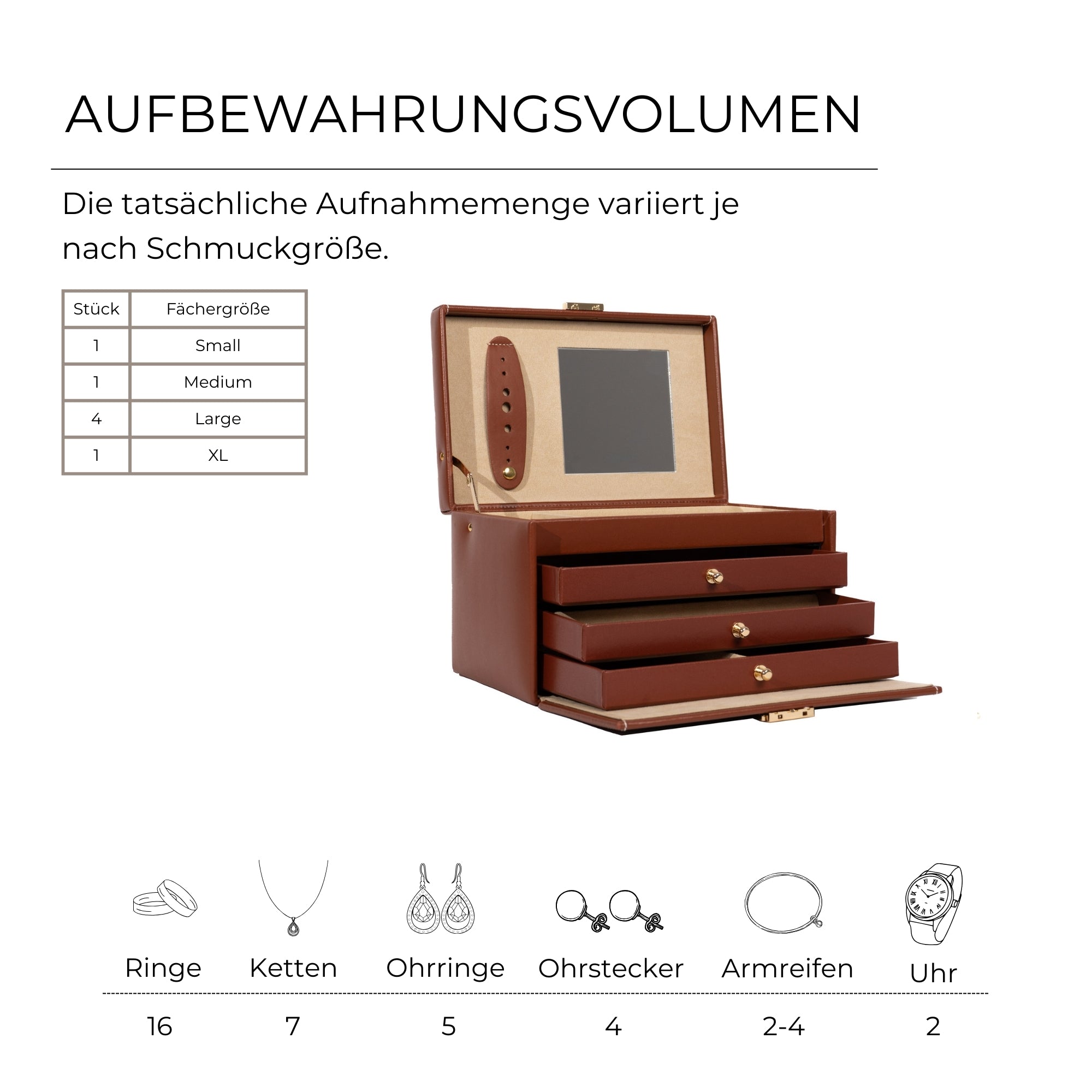 Cordoba jewelry box made of leather