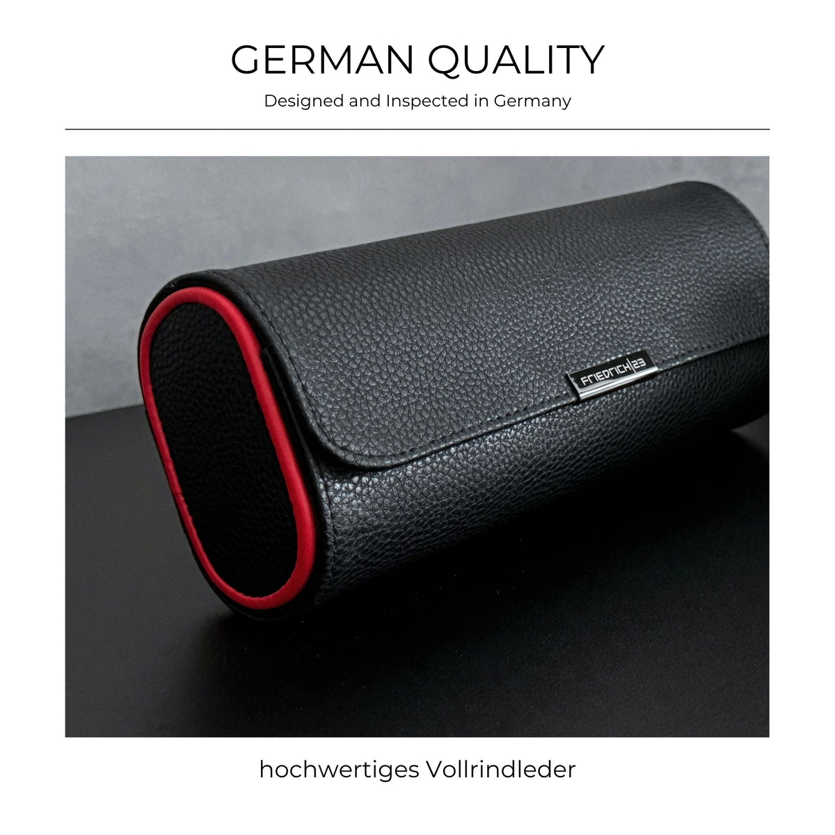 MARANELLO – 3er Uhrenrolle - Genarbtes Vollrindleder