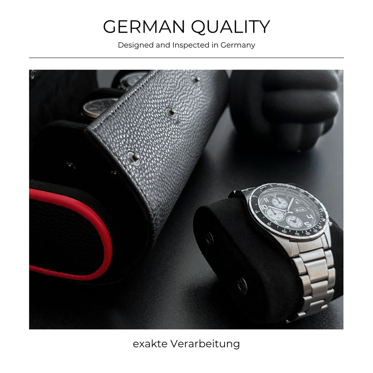 MARANELLO – 3er Uhrenrolle - Genarbtes Vollrindleder