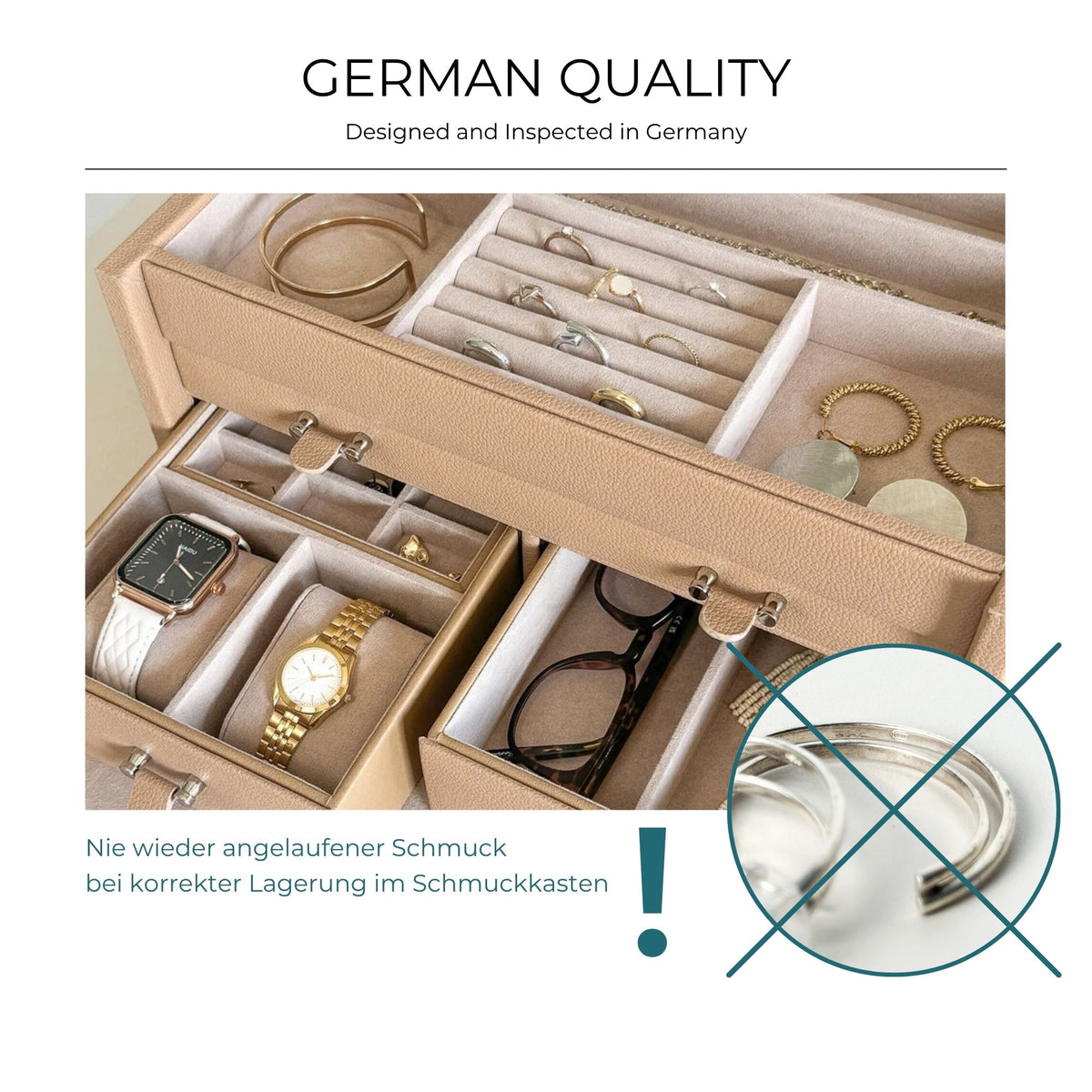 VITORIA - Large Jewelry Box - Genuine Leather