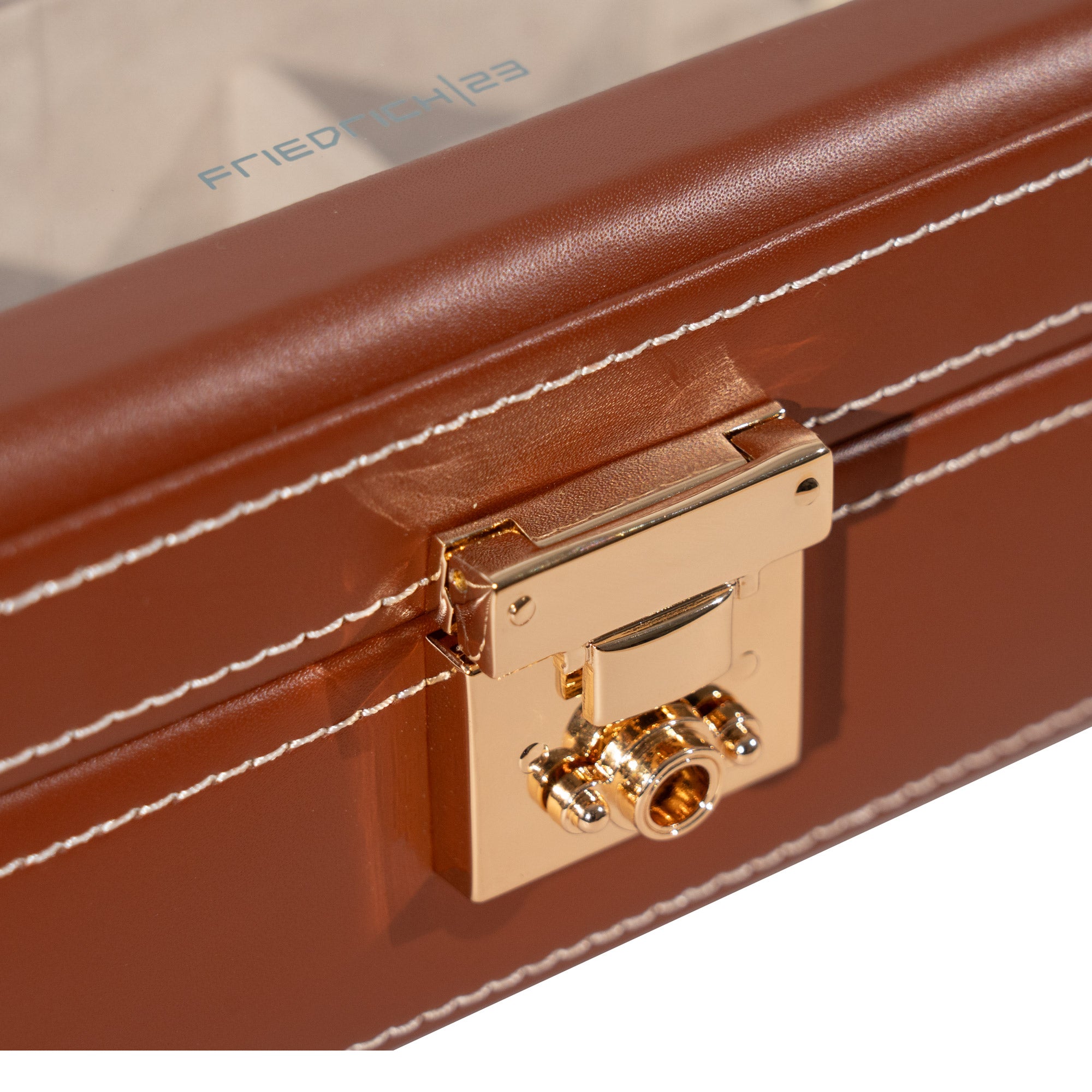 CORDOBA Uhrenbox für 5 Uhren aus Leder mit Glas