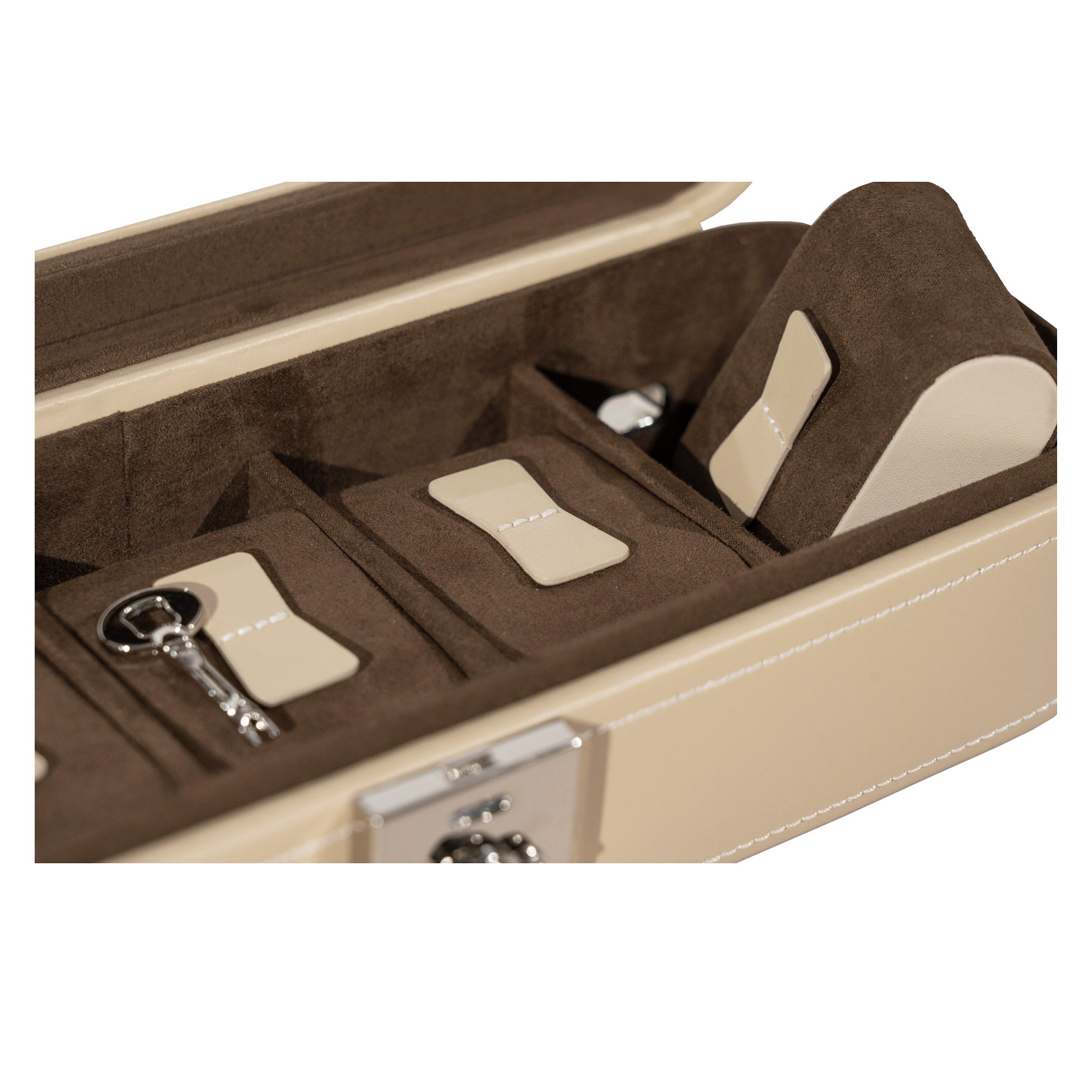 CORDOBA Uhrenbox für 5 Uhren aus Leder mit Glas