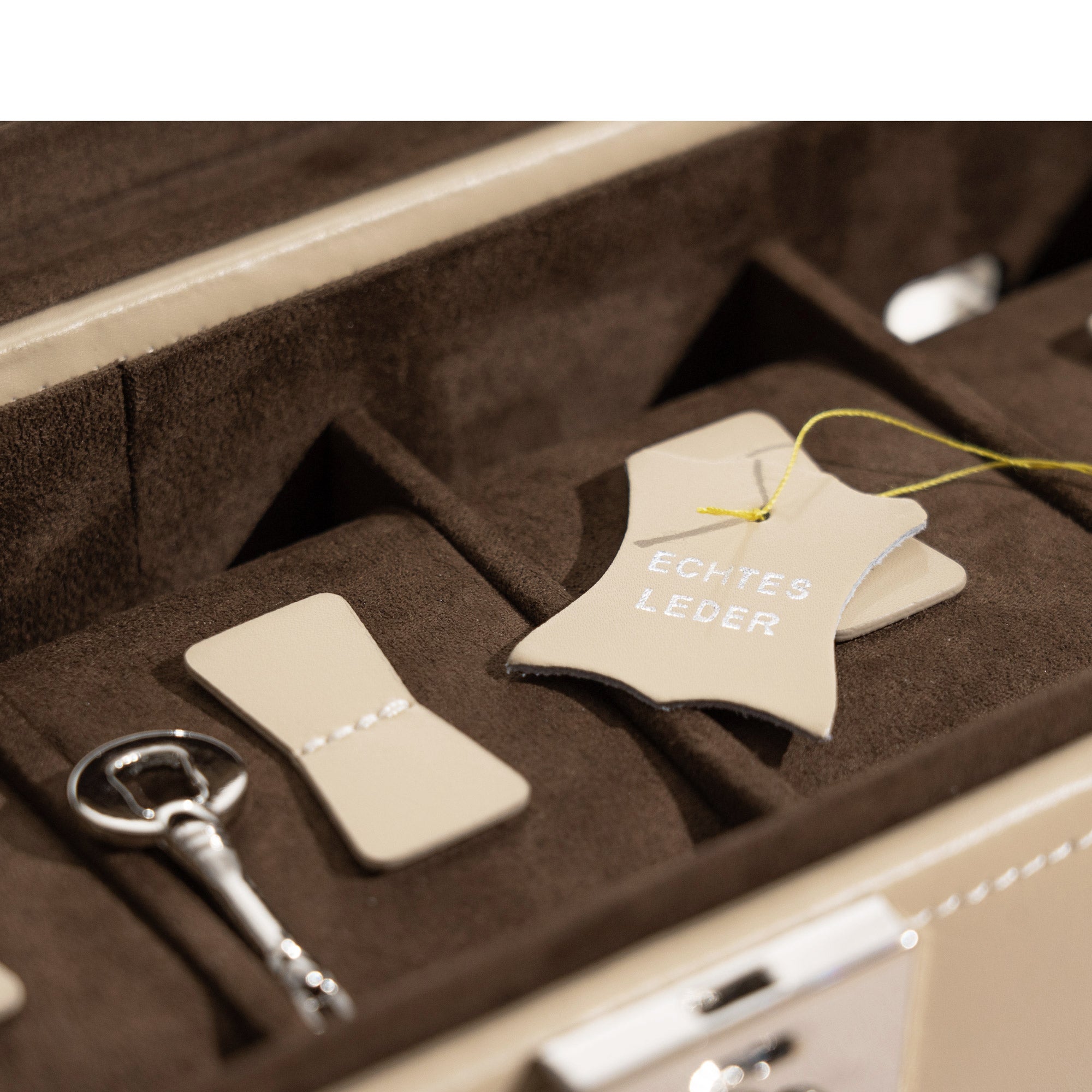 CORDOBA Uhrenbox für 5 Uhren aus Leder mit Glas