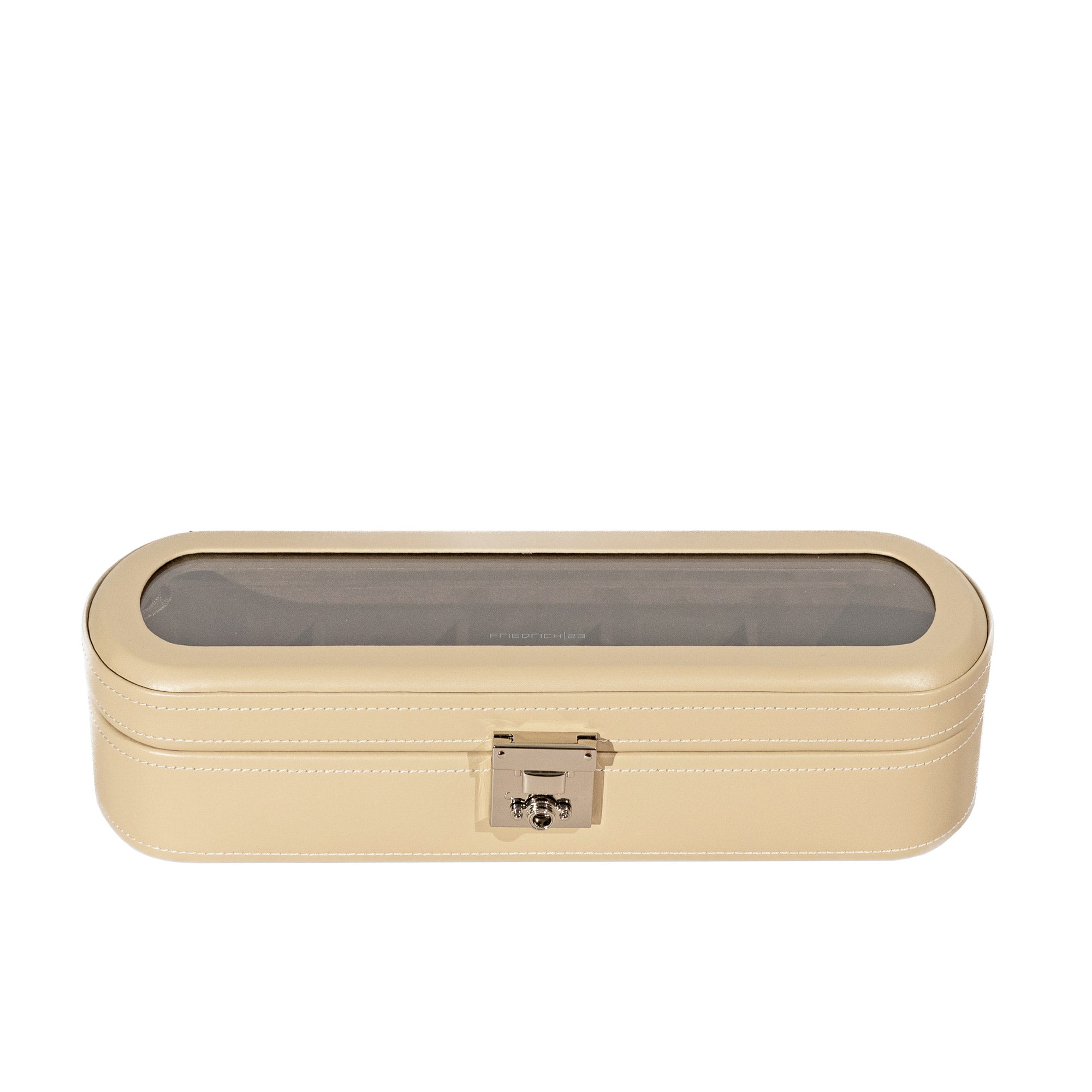 CORDOBA Uhrenbox für 5 Uhren aus Leder mit Glas