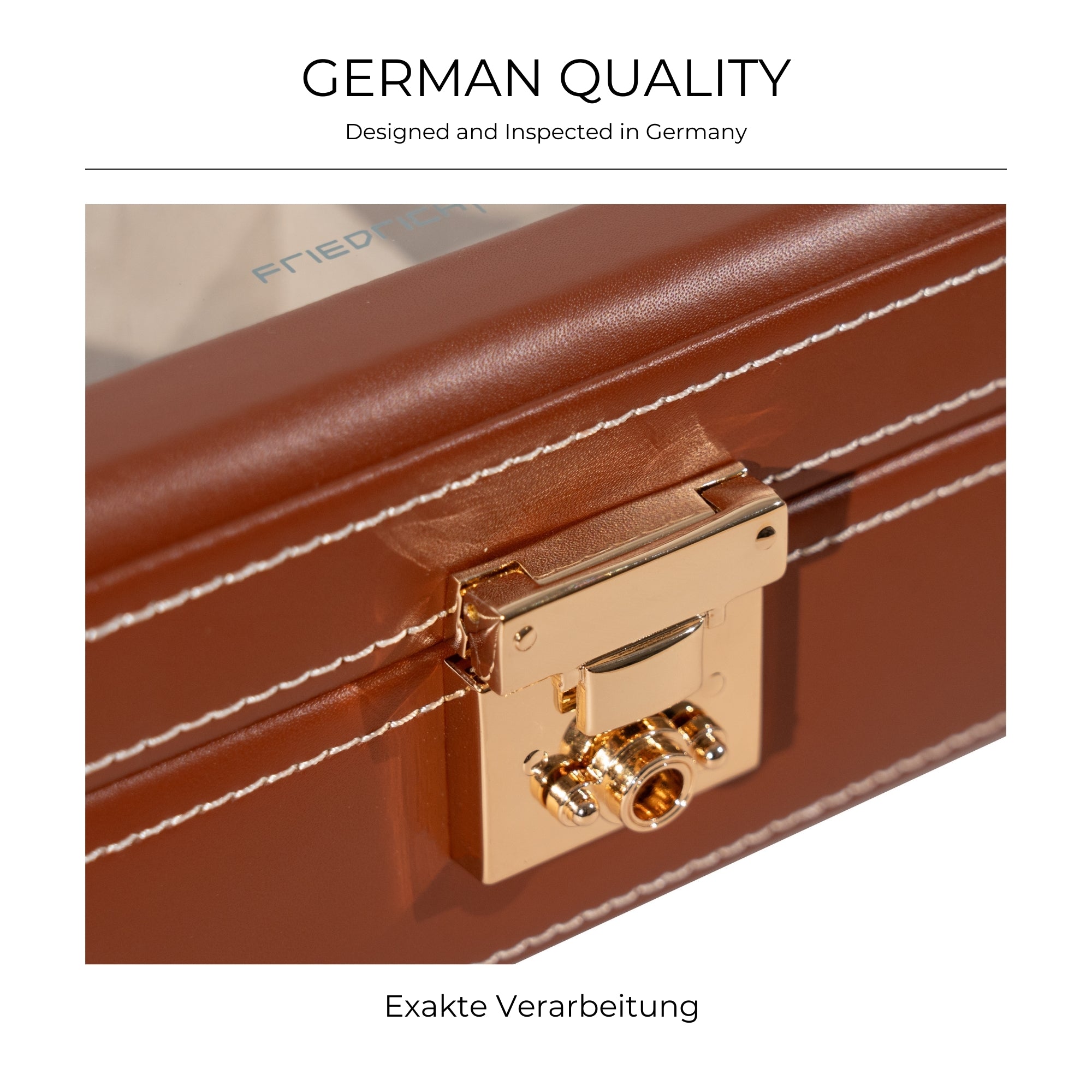 CORDOBA Uhrenbox für 5 Uhren aus Leder mit Glas