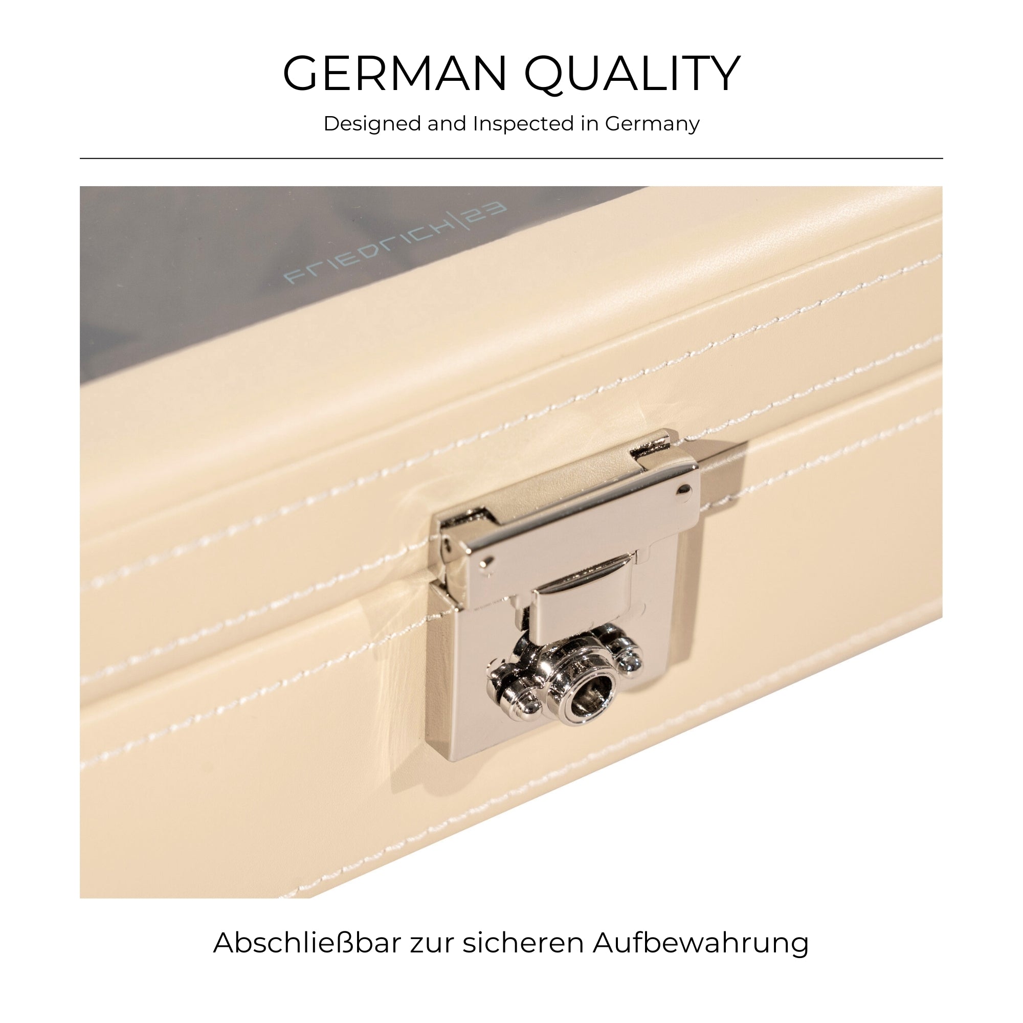 CORDOBA Uhrenbox für 5 Uhren aus Leder mit Glas