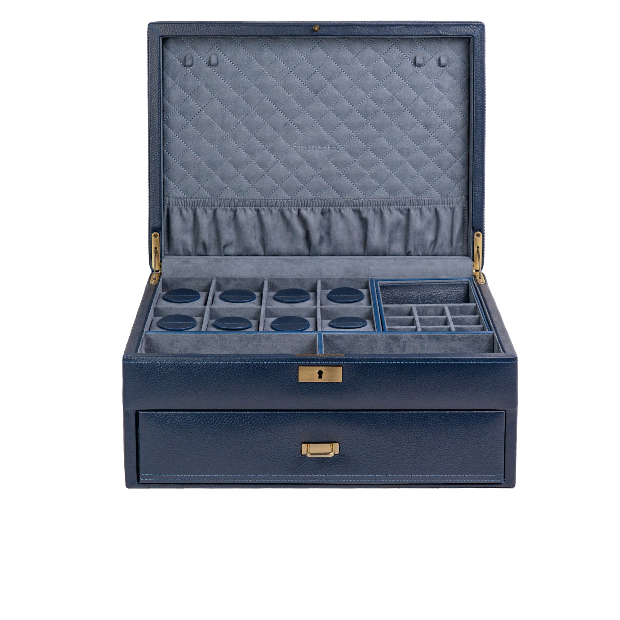 DYNASTY XXL Uhrenbox für 20 Uhren aus Leder