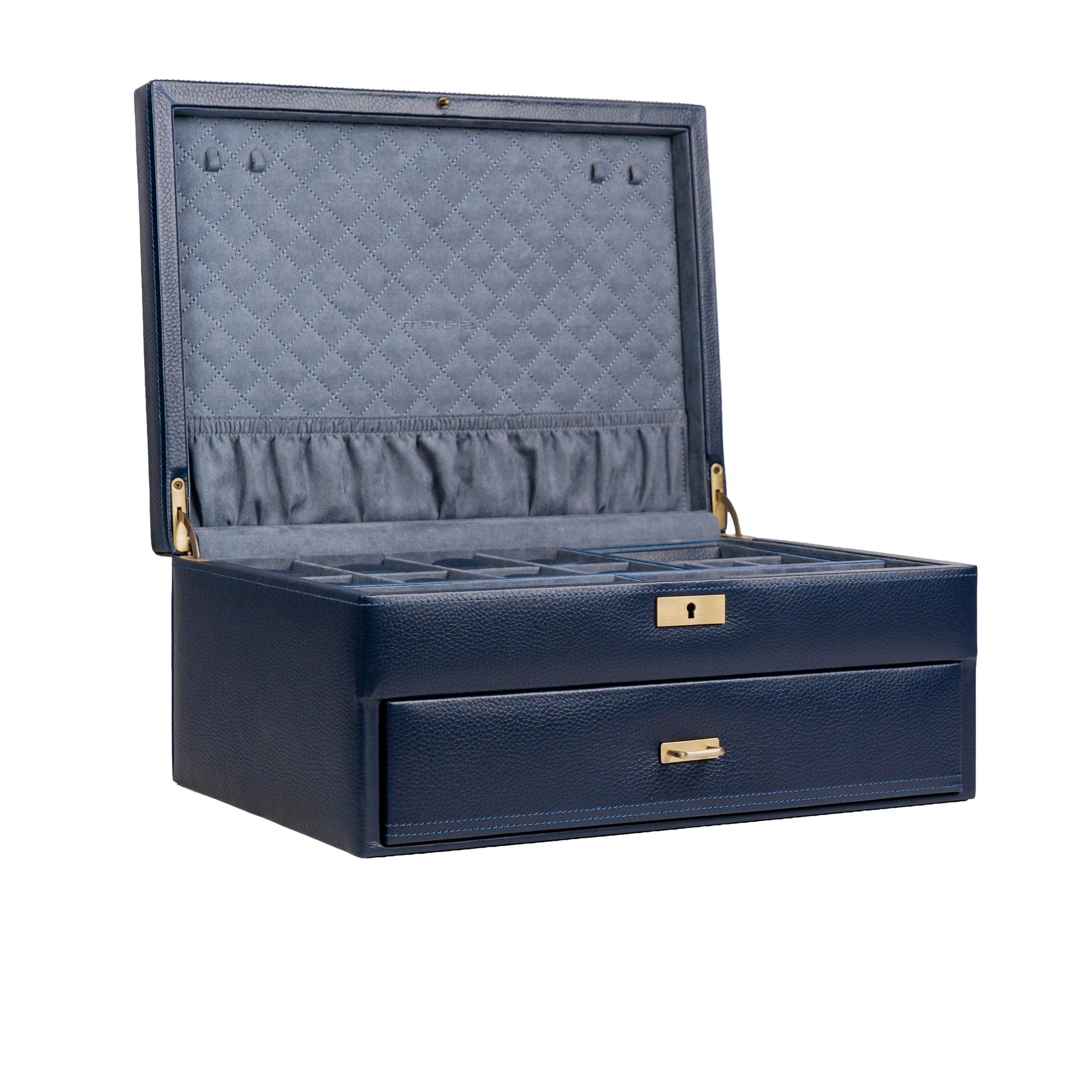 DYNASTY XXL Uhrenbox für 20 Uhren aus Leder