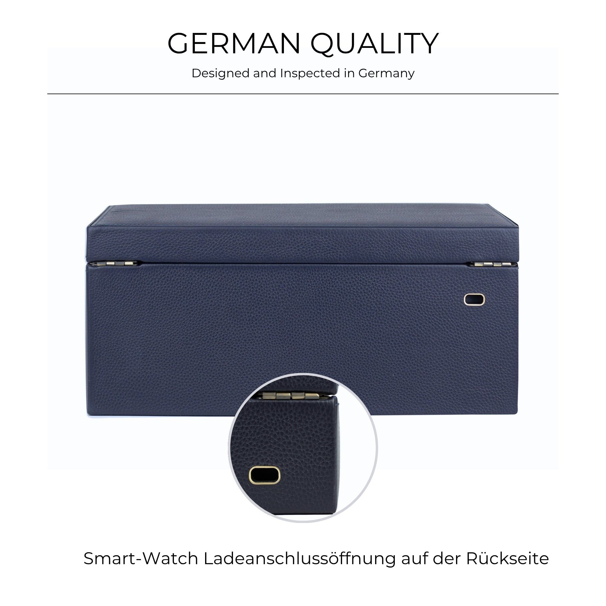DYNASTY Große Uhrenbox für 20 Uhren aus Leder