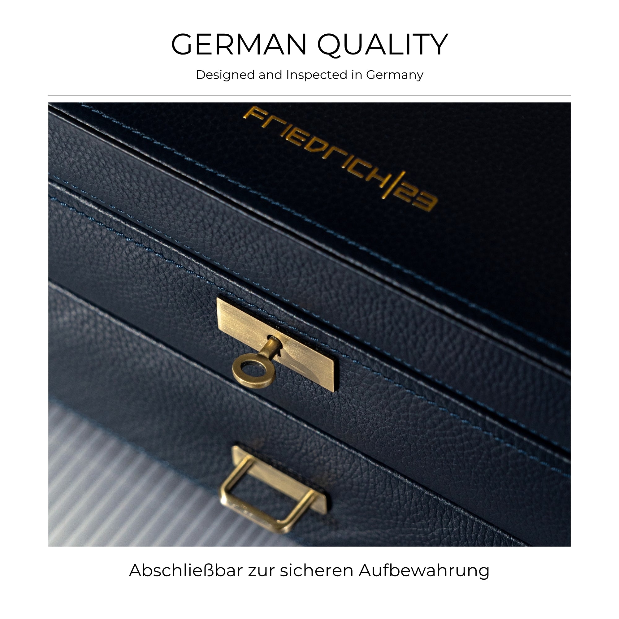 DYNASTY Große Uhrenbox für 20 Uhren aus Leder