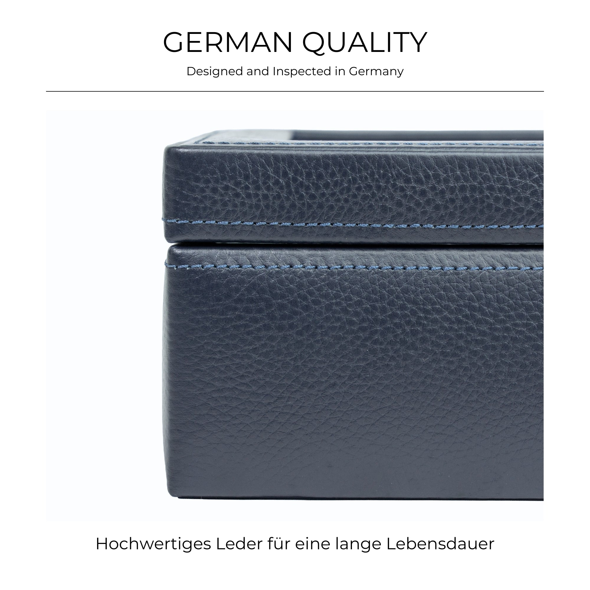 DYNASTY XXL Uhrenbox für 20 Uhren aus Leder