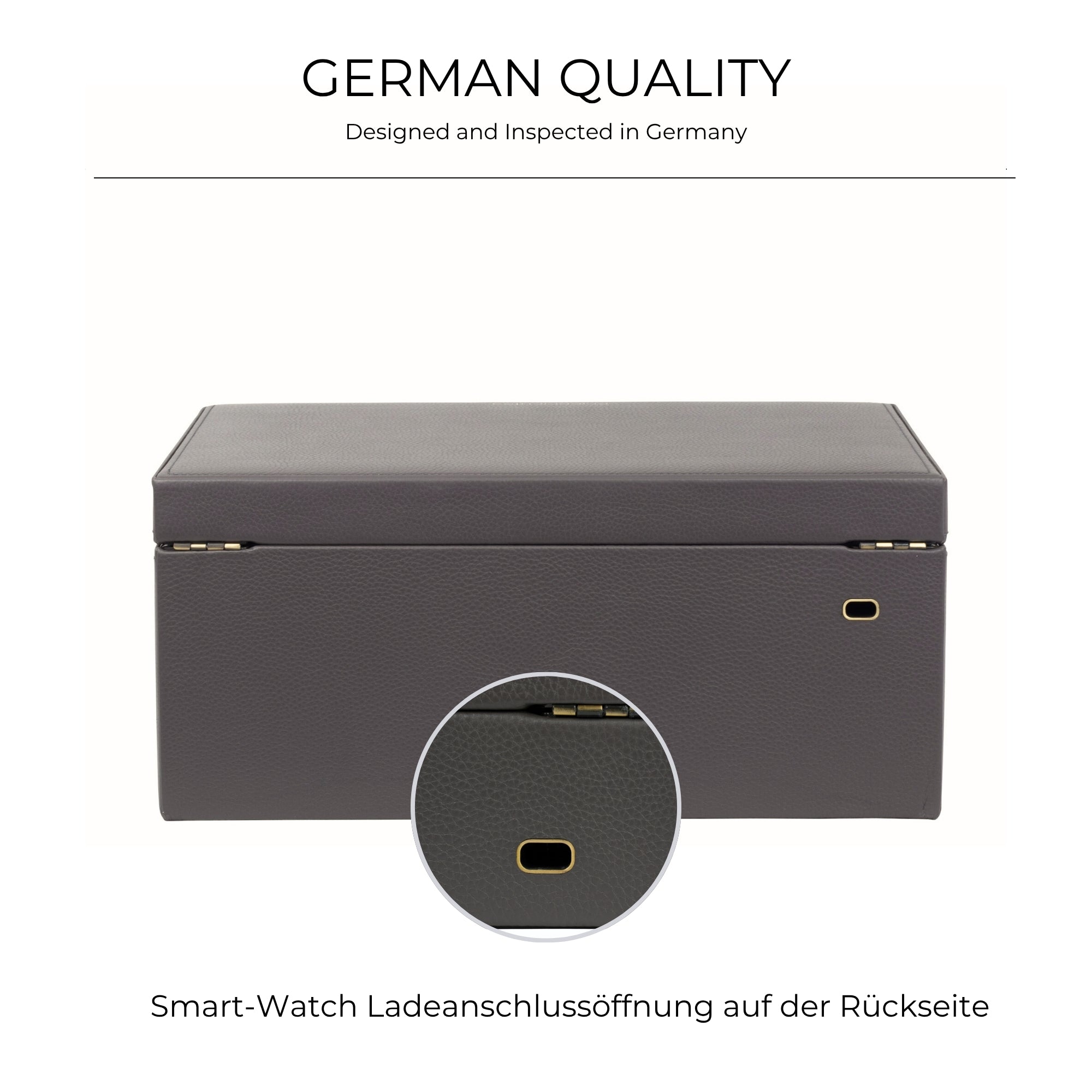 DYNASTY Große Uhrenbox für 20 Uhren aus Leder