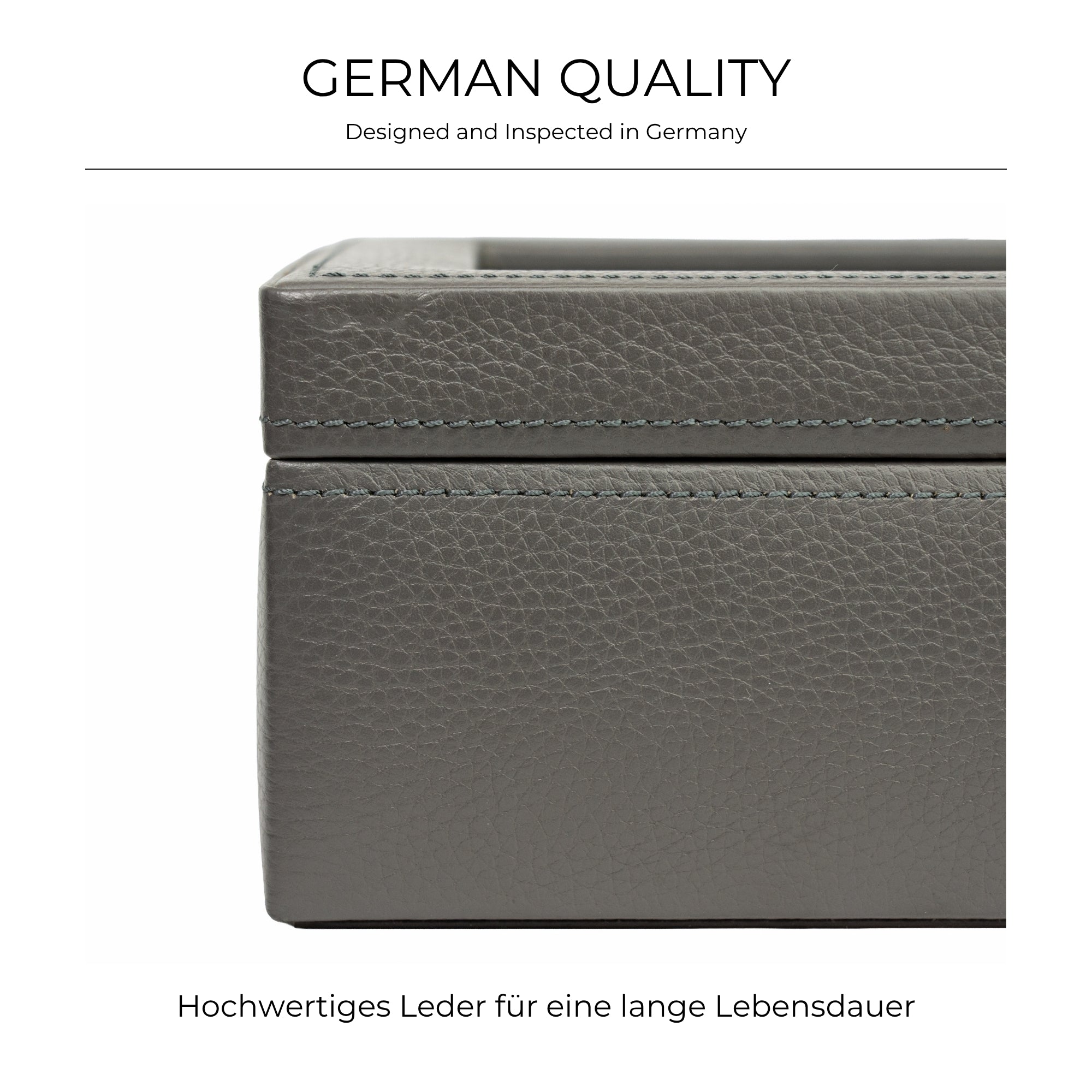 DYNASTY Große Uhrenbox für 20 Uhren aus Leder