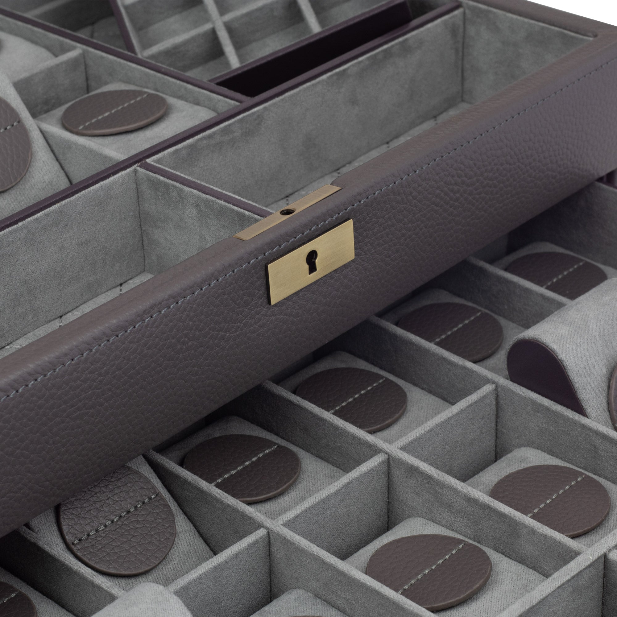 DYNASTY XXL Uhrenbox für 20 Uhren aus Leder