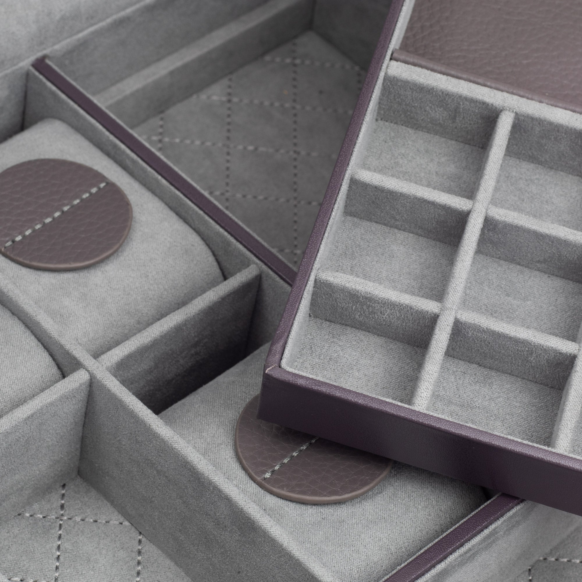 DYNASTY XXL Uhrenbox für 20 Uhren aus Leder