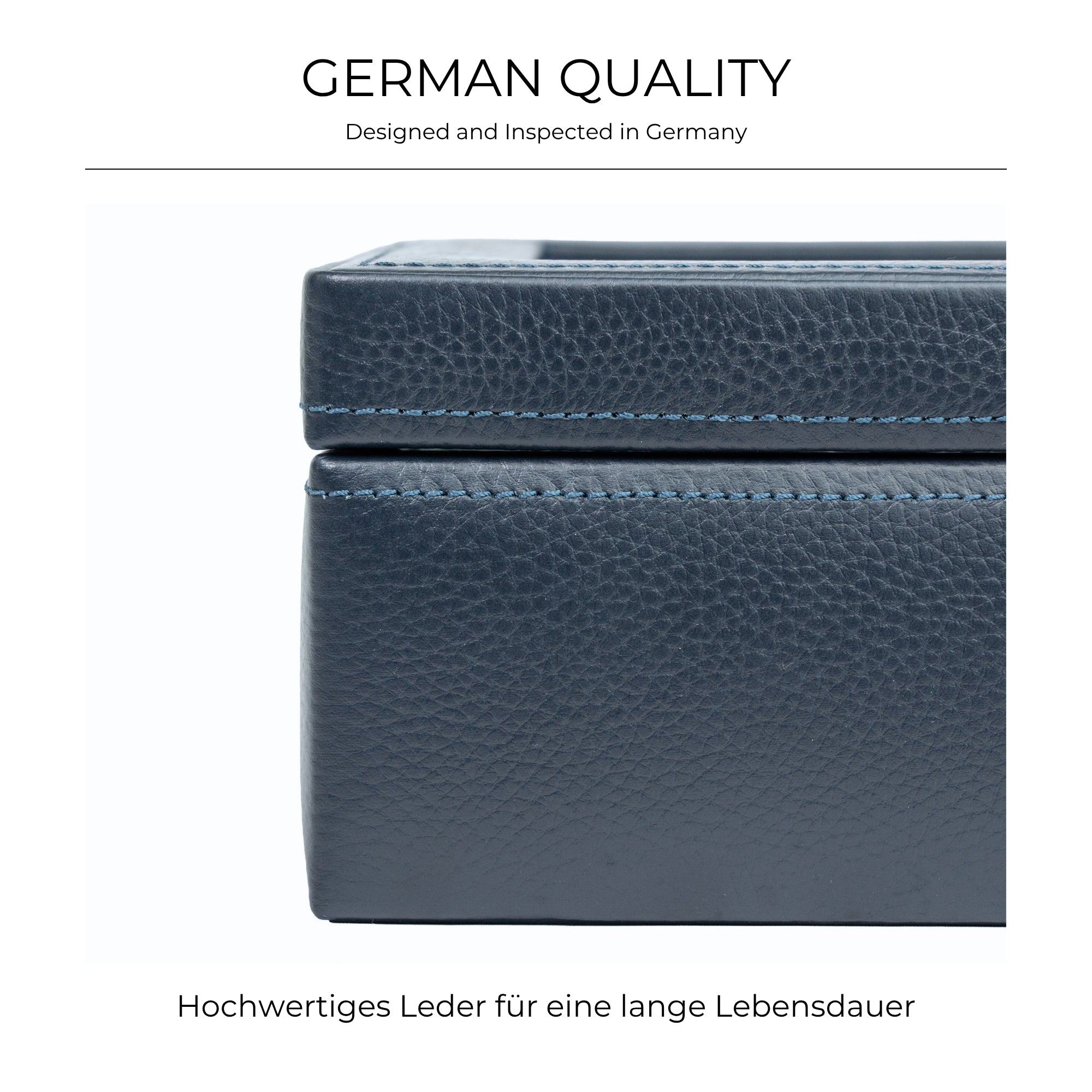 Dynasty watch box for 8 watches made of leather with glass