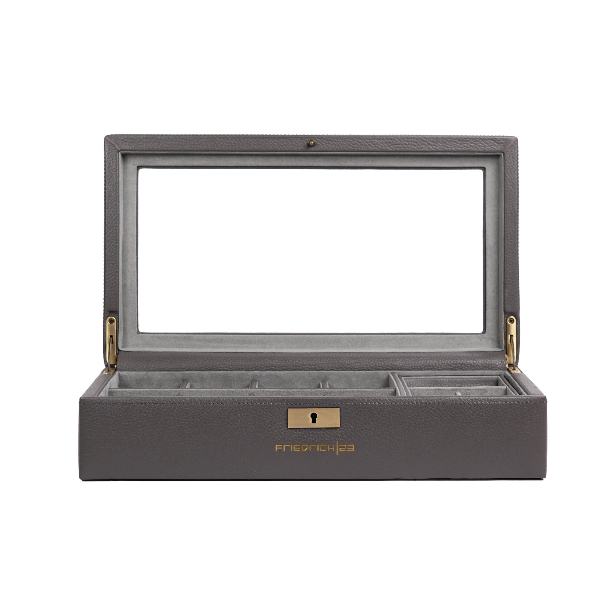 DYNASTY Uhrenbox für 8 Uhren aus Leder mit Glas